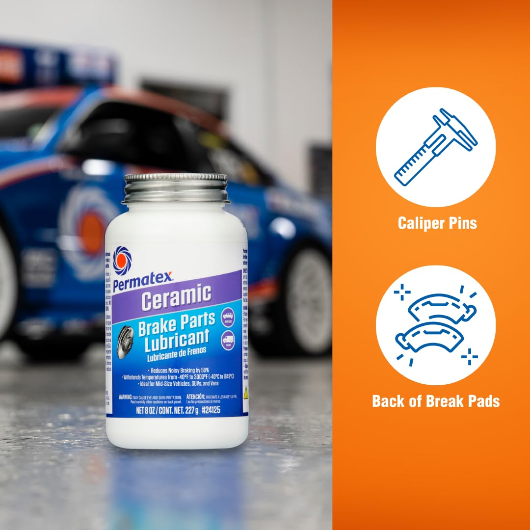 Permatex 24125-6PK Ceramic Extreme Brake Parts Lubricant, 8 oz. (Pack of 6)