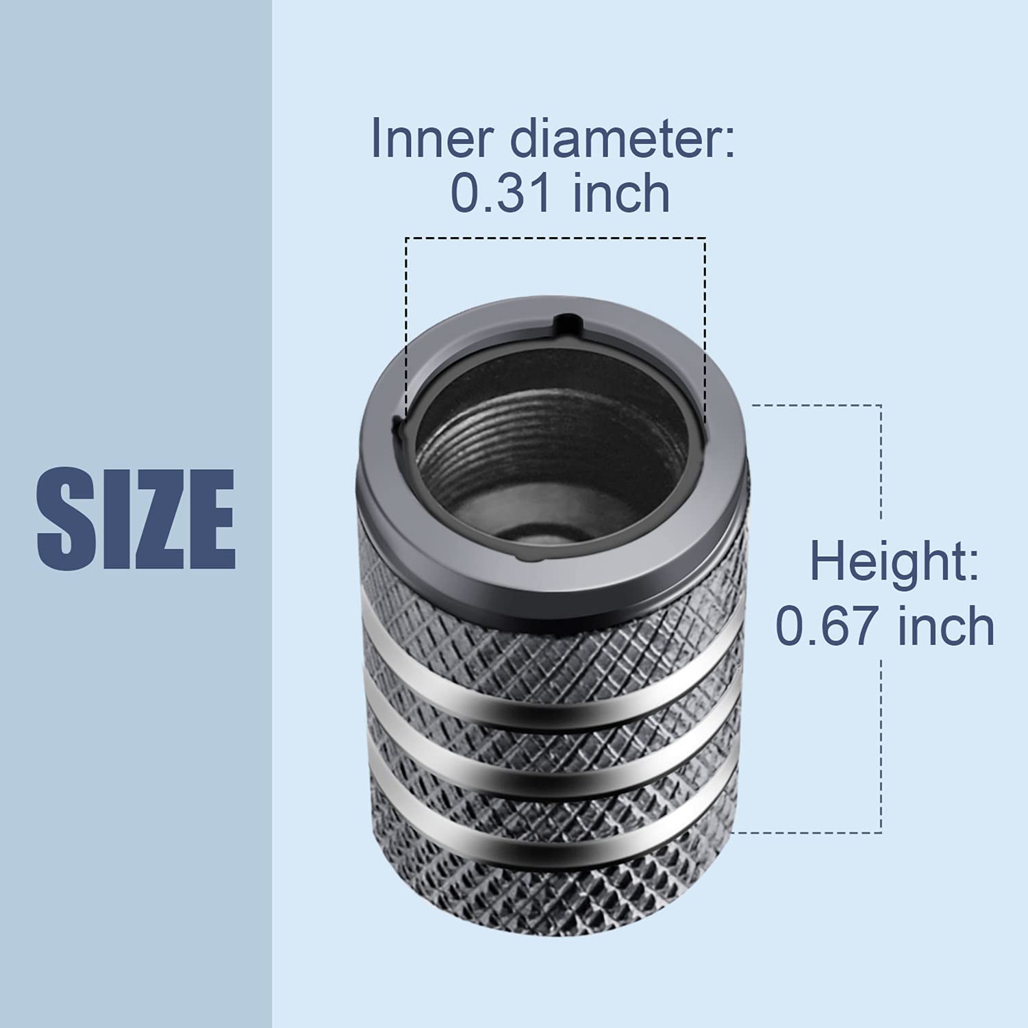 Tire Valve Stem Cap Cover - (5 Pack) Tire Air Caps Metal With Plastic Liner Corrosion Resistant Leak-Proof For Car Truck Motorcycle Suv And Bike Grey