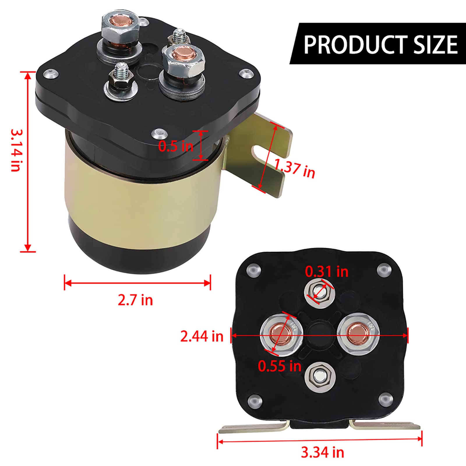 500 Amp Battery Isolator for Mobile Audio Relay Continuous Battery Isolator, 12v Battery Disconnect Relay 500A Relay and Isolato