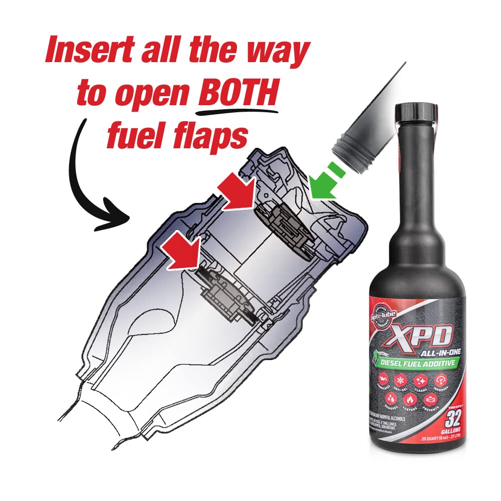 Opti-Lube XPD Diesel Fuel Additive - 1 Gallon with Hand Pump & Long Neck Bottles