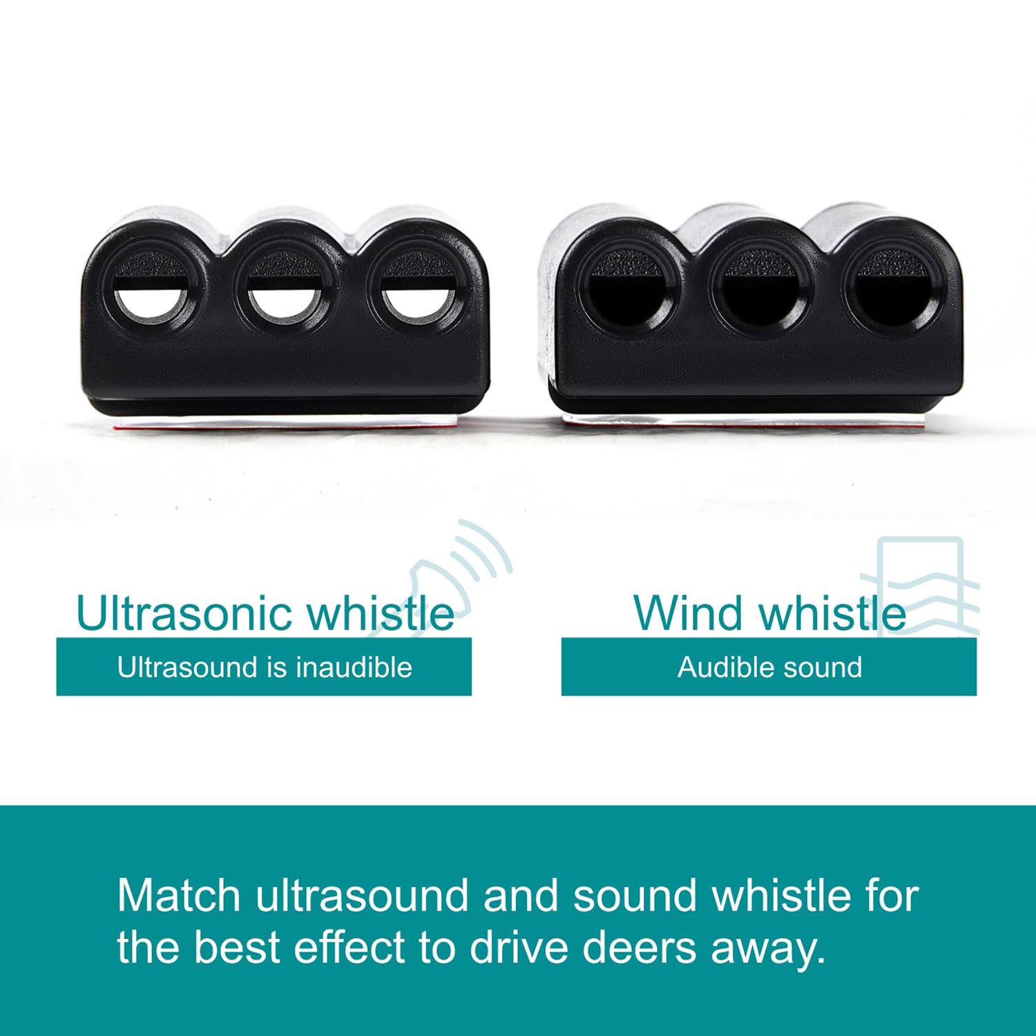 Citkou 4Pcs Deer Whistles Three-Horn Deer Whistle For Car