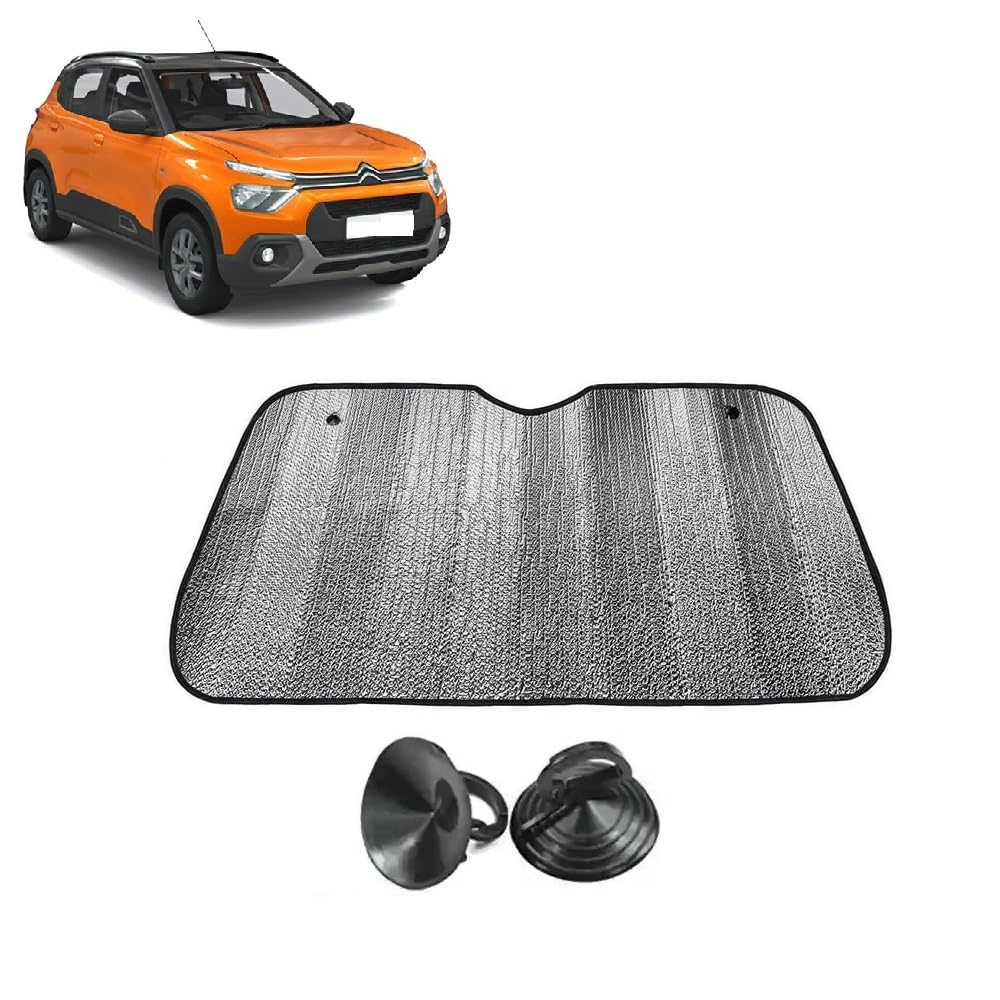 Car Windshield Sun Shade UV Rays Protector Silver Sunshade Solar Reflective suitable for Citroen C3
