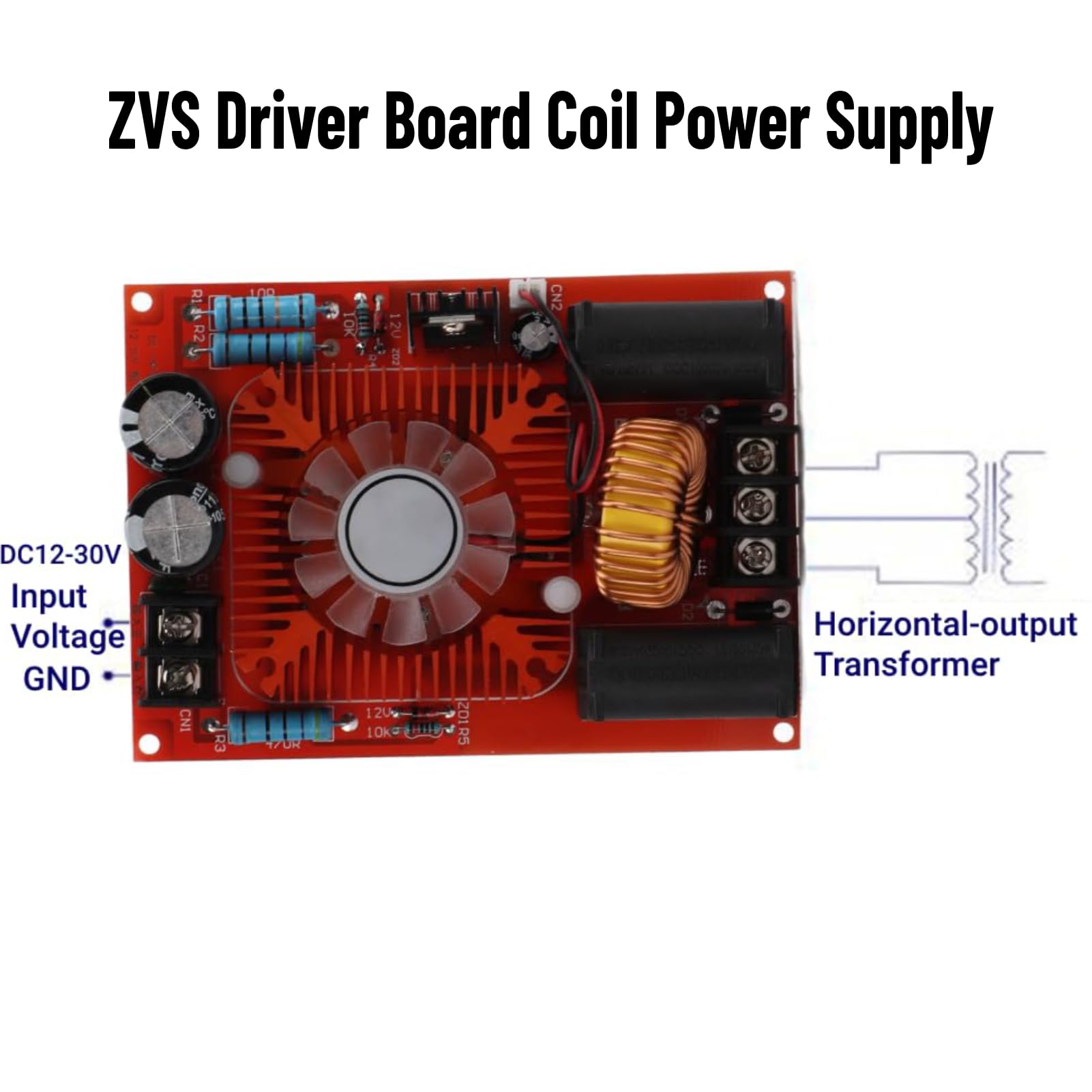 Dc12V-30V Zvs Coil Driver Board Boost High Voltage Coil Flyback Driver Generator Heating Module