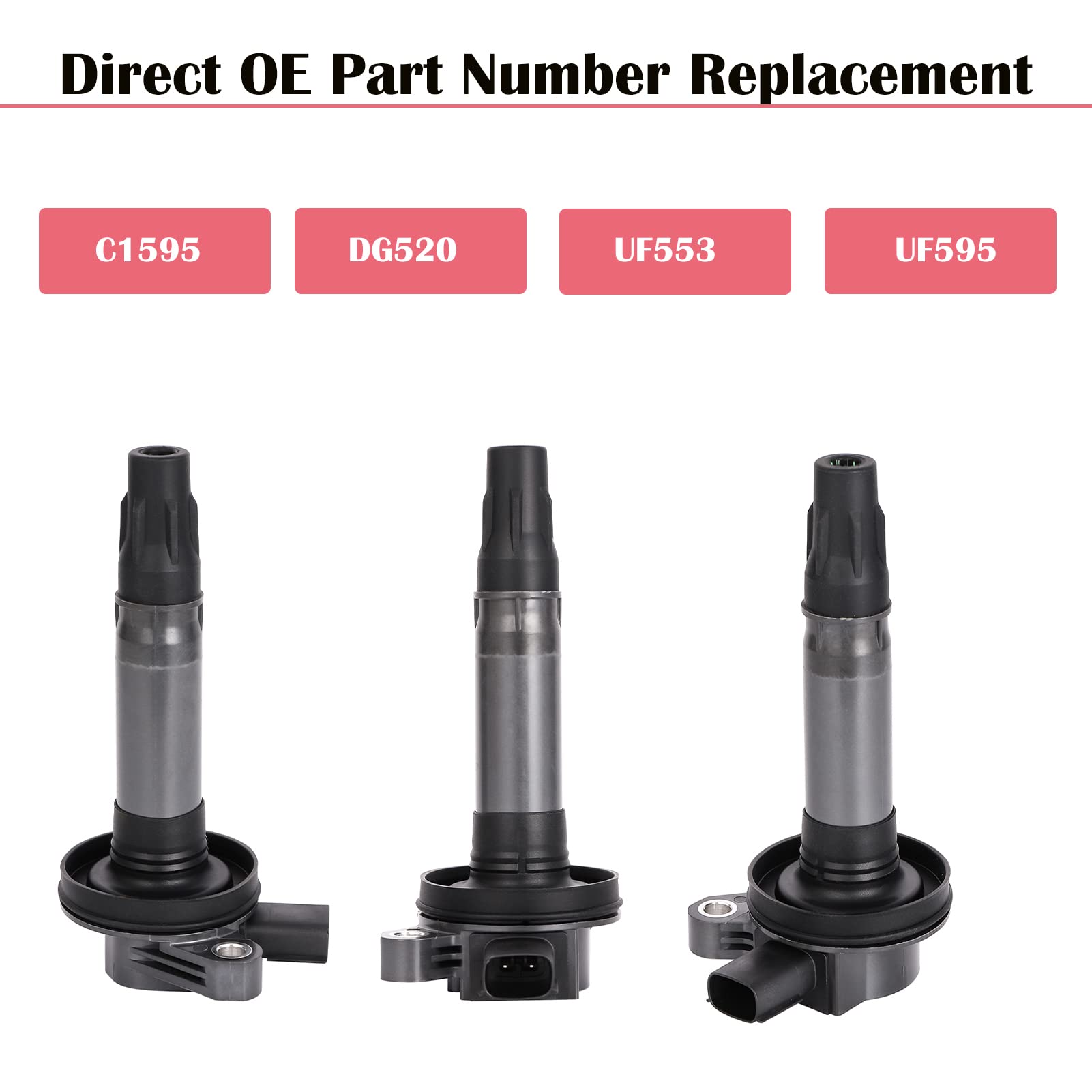 Set Of 6 Ignition Coil Pack And Spark Plugs Fits For 3.7 3.5 V6 Ford Edge Flex Taurus Lincoln Mks Mkt Mkz Mkx Mercury Sable 2008