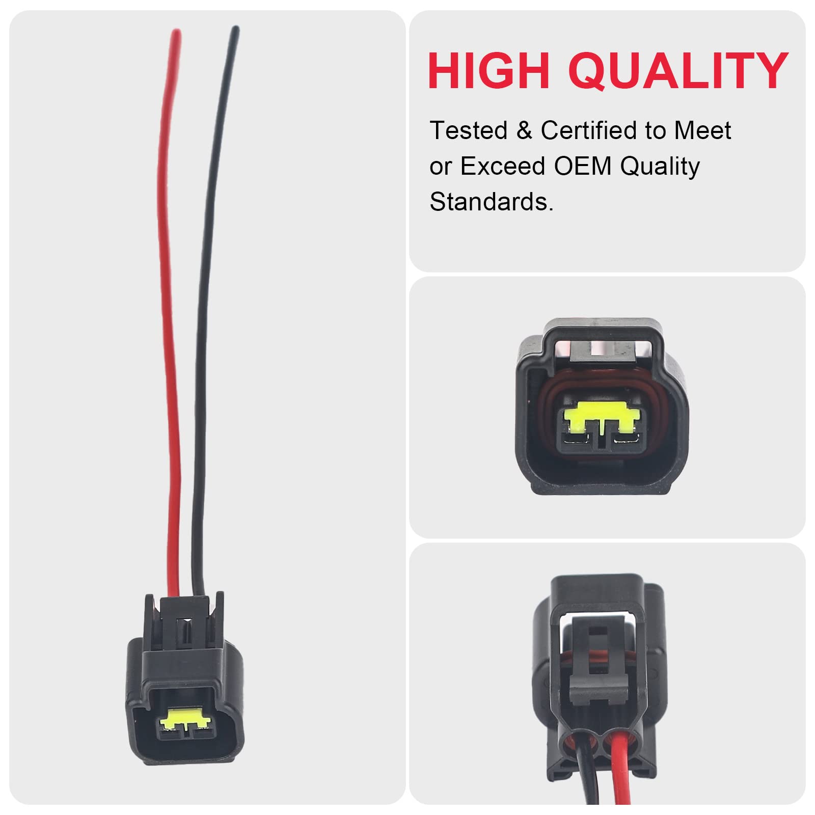 VASTAUTO Modular Ignition Coil Connector Plug Wire Harness Pigtail for Ford F150 F250 F350 Mustang Explorer Expedition (8Pcs)