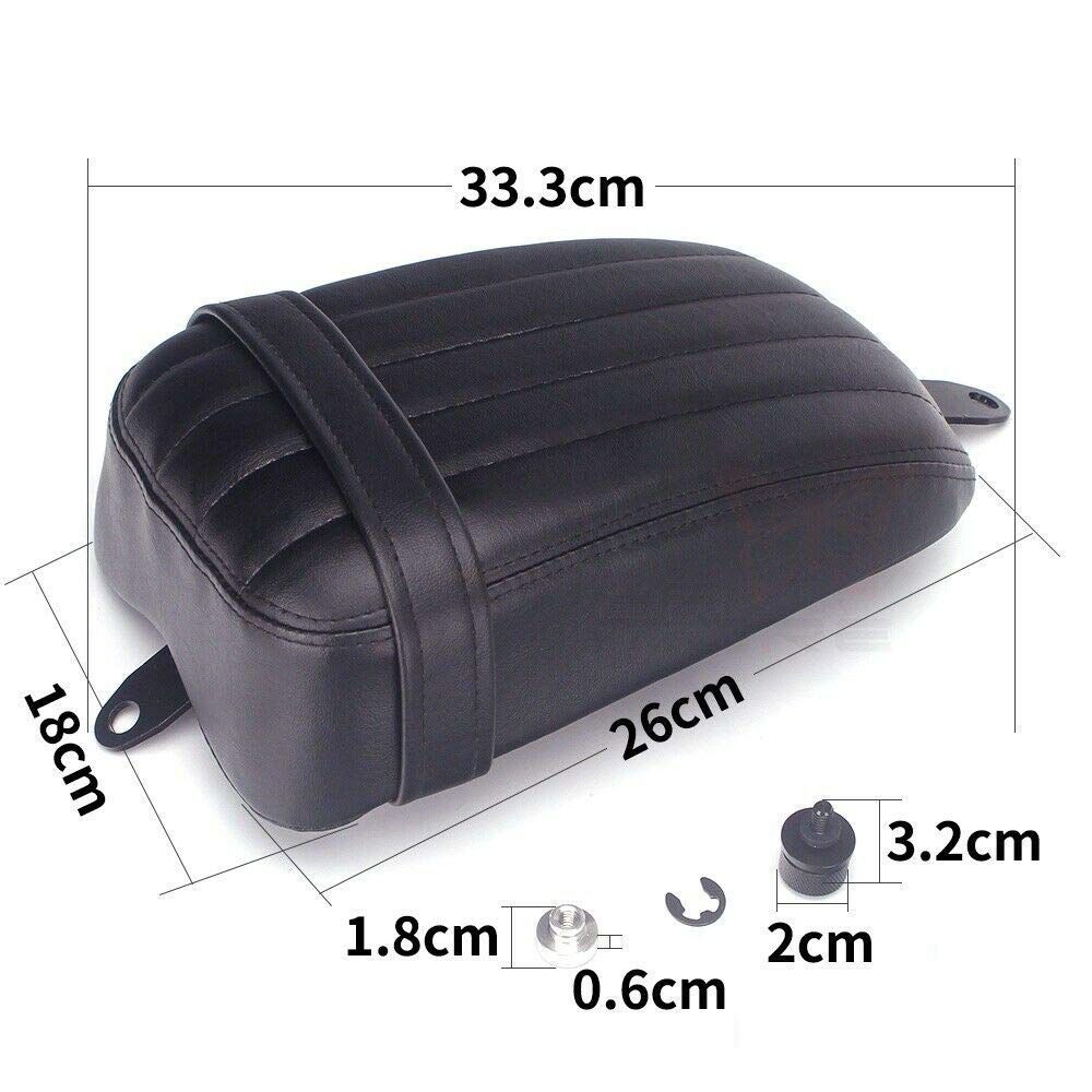 WOWTK Rear Passenger Seat Cushion Grid Seat Pad Fits for Harley Softail 2018-2024 Street Bob FXBB 18-later FXBB, FXST and '21-la