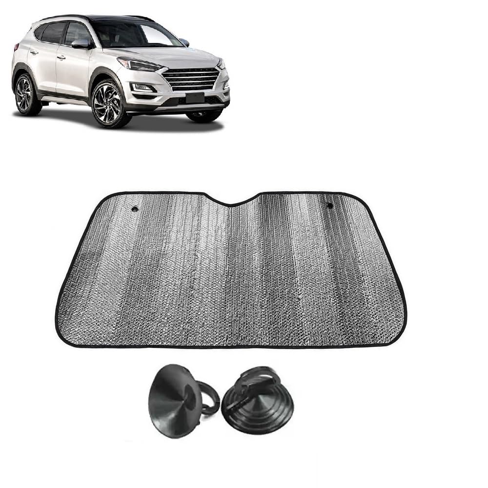 Car Windshield Sun Shade UV Rays Protector Silver Sunshade Solar Reflective suitable for H y u n d a i Tucson