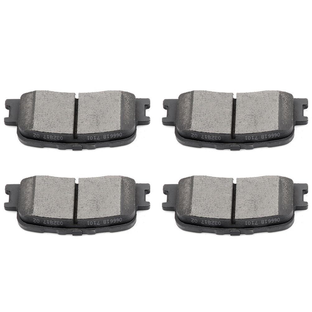 Eccpp D885-7762 4Pcs Rear Ceramic Disc Brake Pad Set Fit For Lexus Es300 2002-2003,For Lexus Es330 2004-2006,For Toyota Camry 20