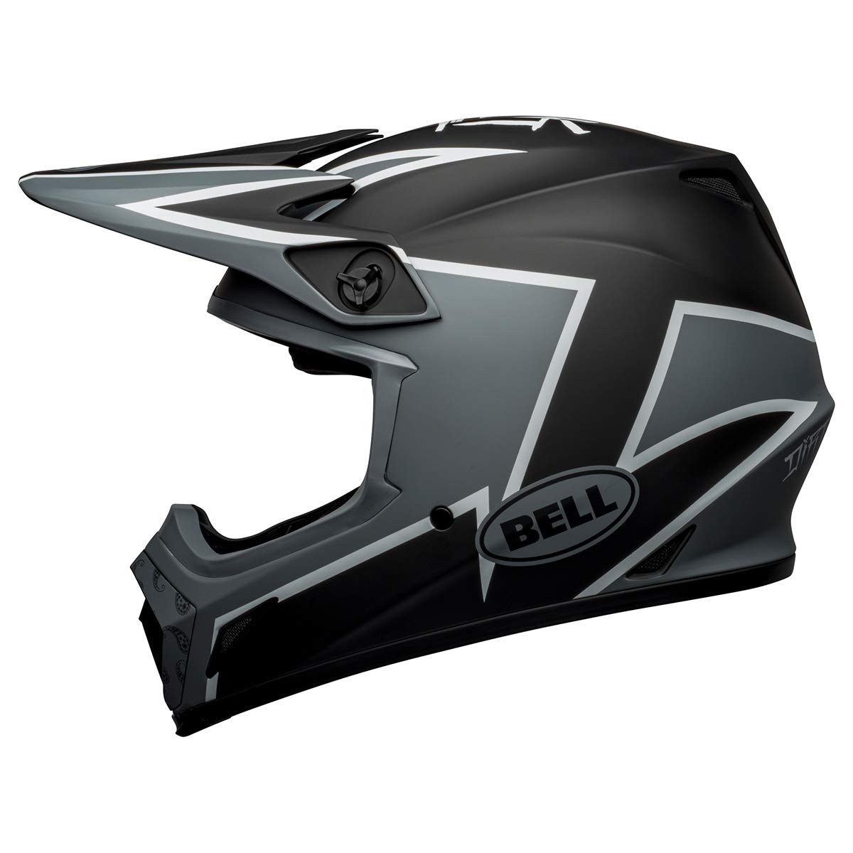 Bell Mx-9 Mips Dirt Helmet (Twitch Matte Black/Gray/White - X-Large)