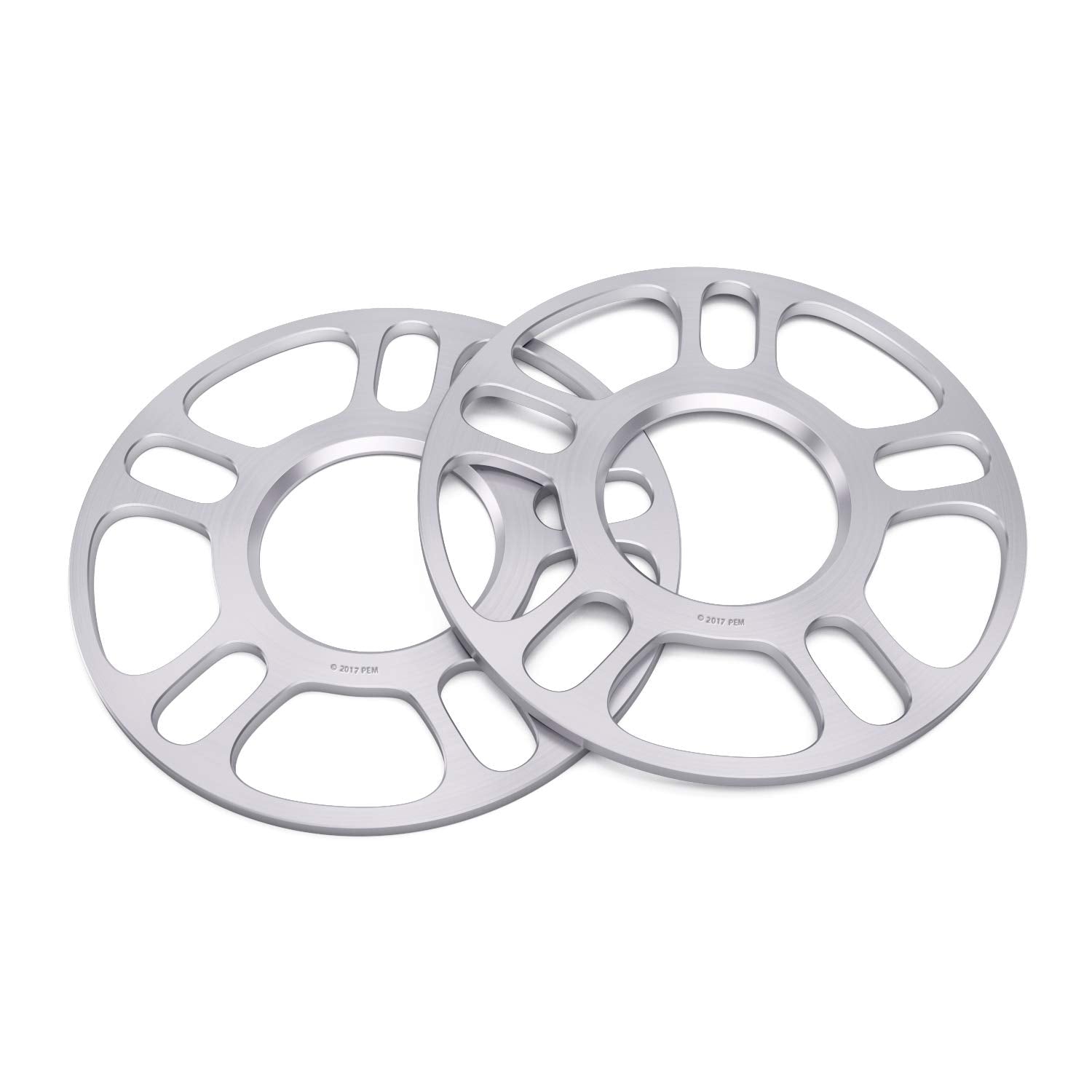Stancemagic - 5Mm 5X114.3 Hubcentric Wheel Spacers (60.1Mm Bore) Compatible With Toyota Avalon Camry Supra Scion Tc Lexus Es300 Es330 Es350 Is250 Is300 Is350 Gs300 Gs350 (Silver - Pack Of 2)