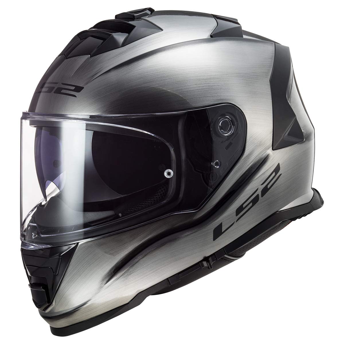Ls2 Helmets Assault Full Face Motorcycle Helmet W/ Sunshield (Brushed Alloy - X-Small)