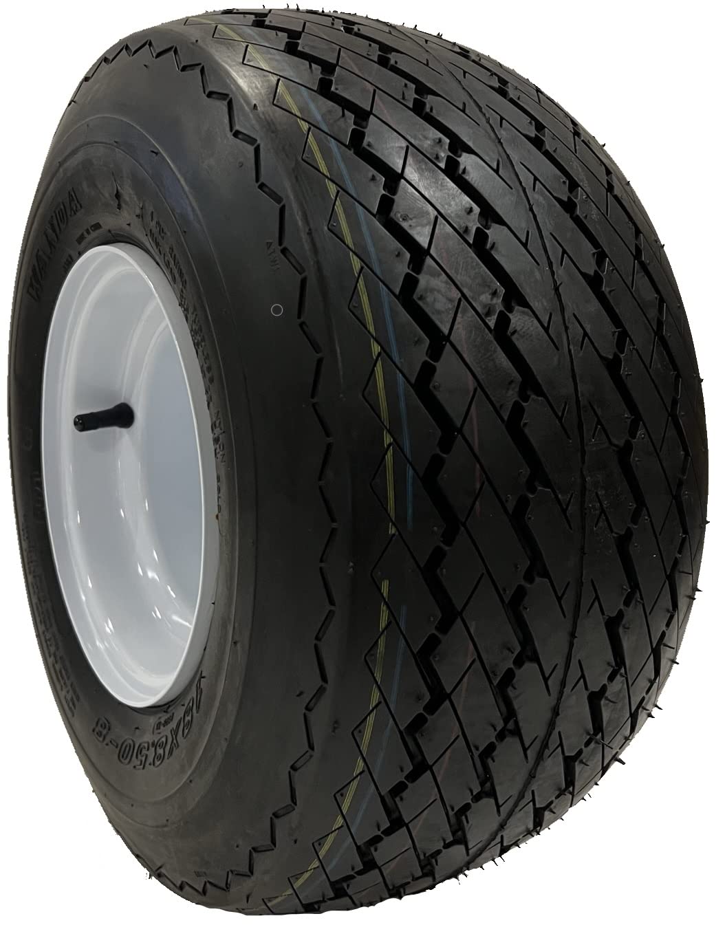 4-Pack 8'' 18X8.50-8 18/8.5-8 White Golf Cart Wheels Tires Fit Club Car, Cushman, Ez-Go, Yamaha - 2 Year Warranty