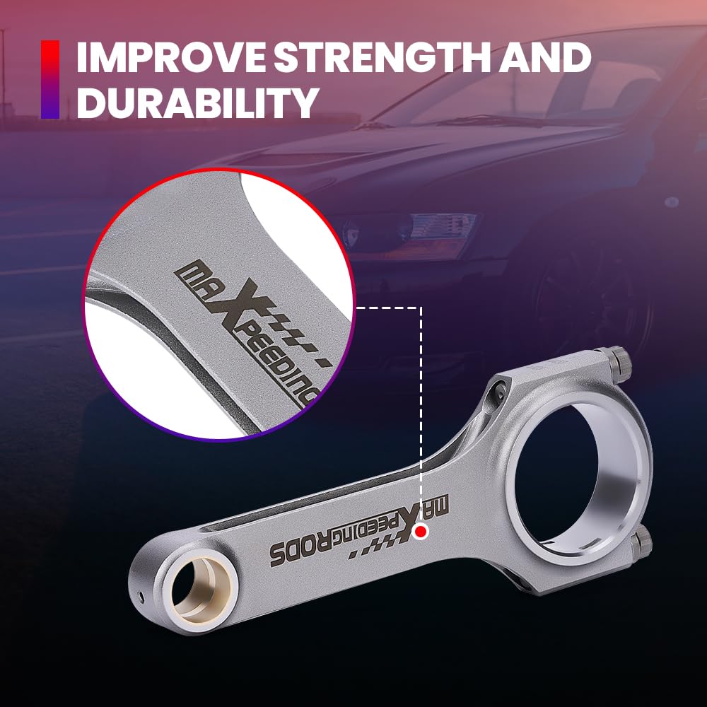 maXpeedingrods Connecting Rods 133mm for Mazda MX5 1.6/1.8L with ARP 2000 Bolts - Model 598