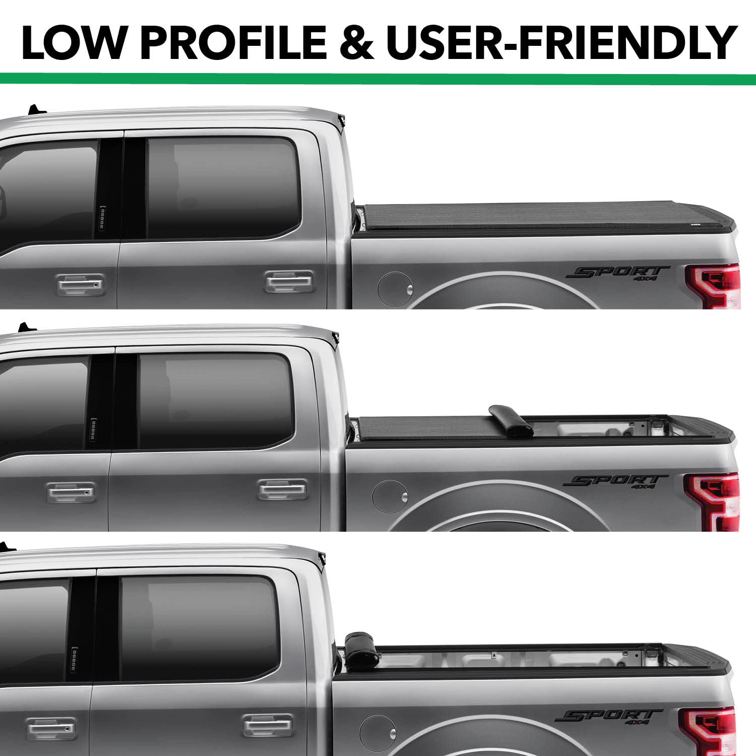 Gator Etx Soft Roll Up Truck Bed Tonneau Cover | 53317 | Fits 2015 - 2020 Ford F-150 8' 2'' Bed (97.6'')