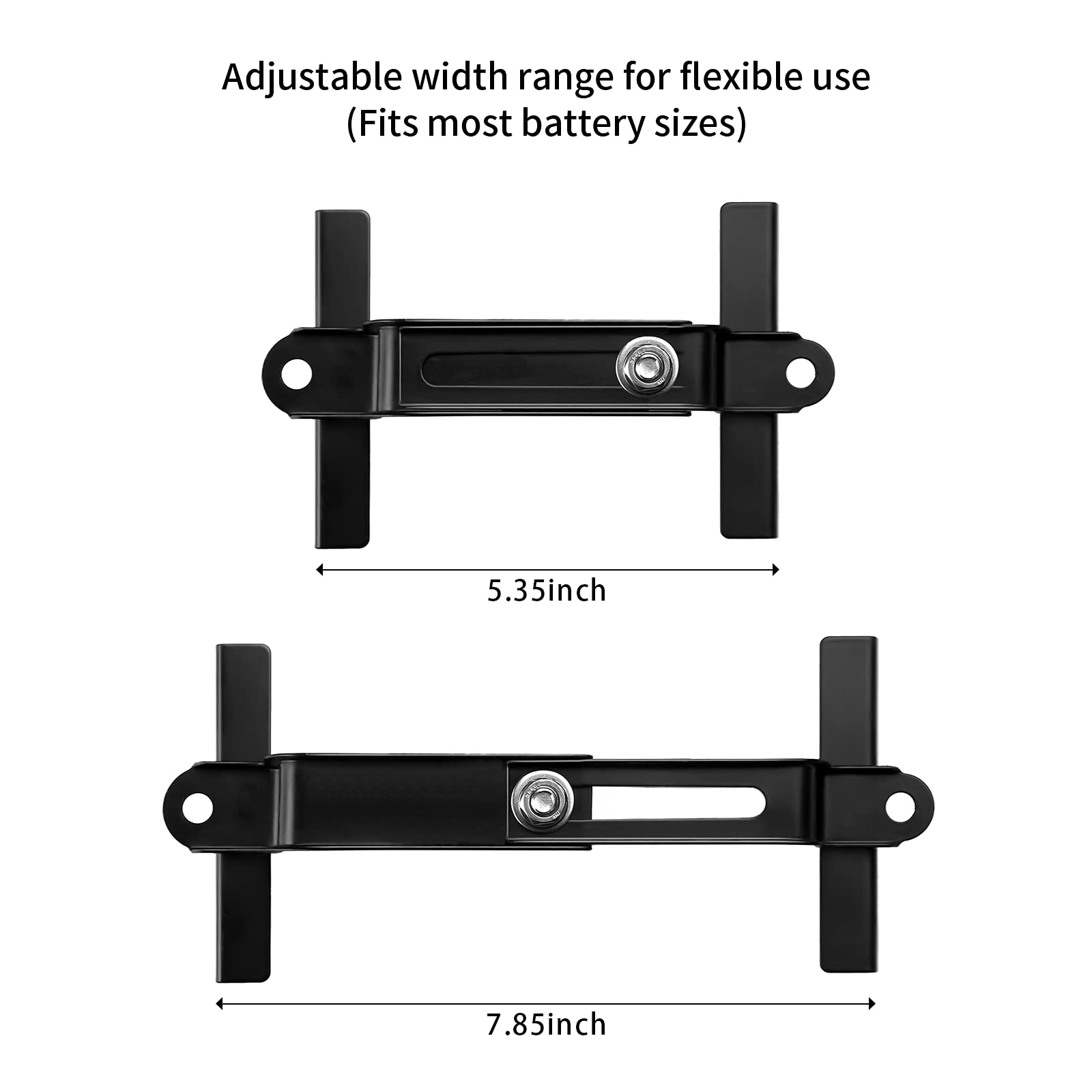 Aronova Adjustable Battery Hold Down,Universal Crossbar With 18-8 (304) Stainless Steel J Bolt Sets (12 Inch Bolts)