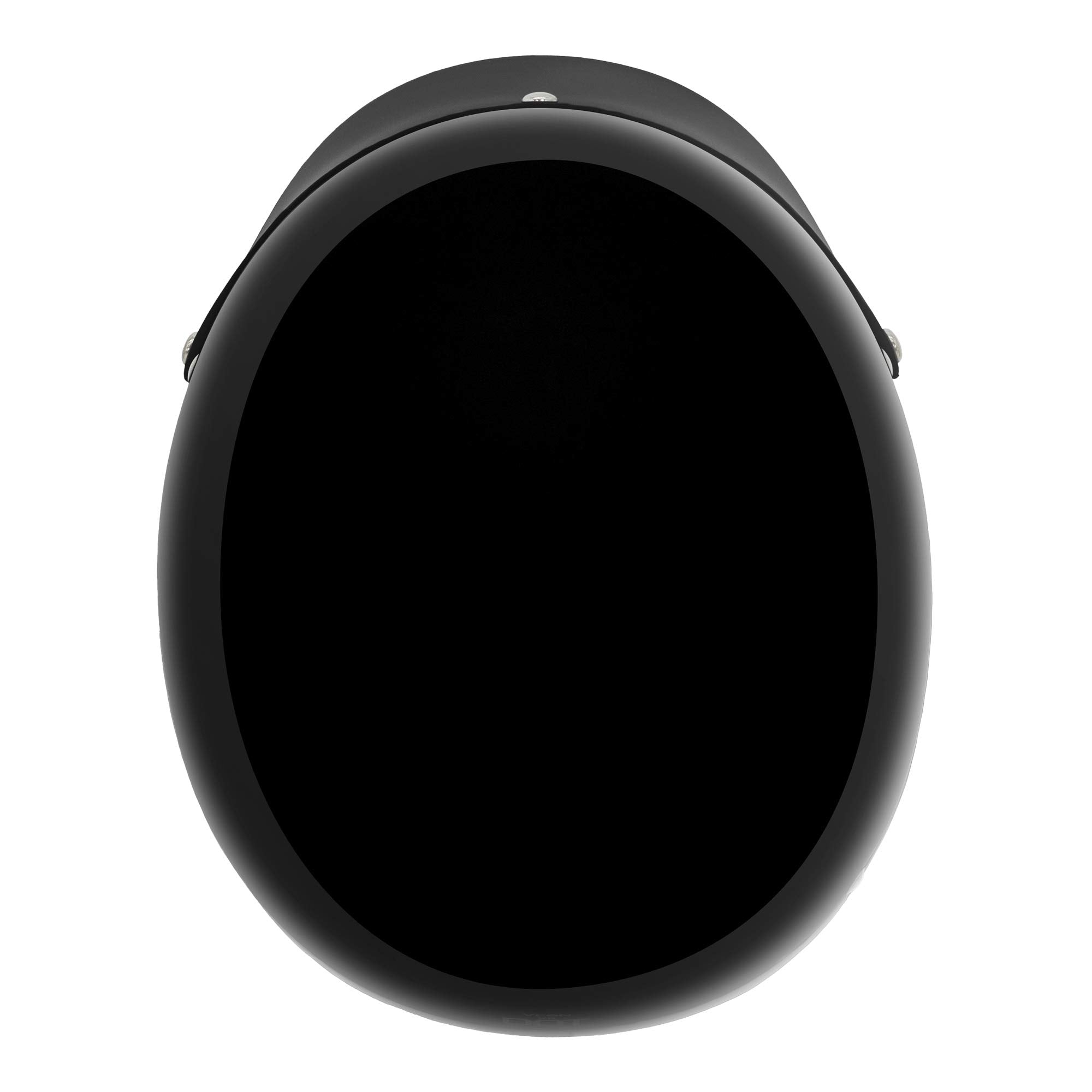 Vcan Cruiser Solid Gloss Black Half Face Motorcycle Helmet (Large)