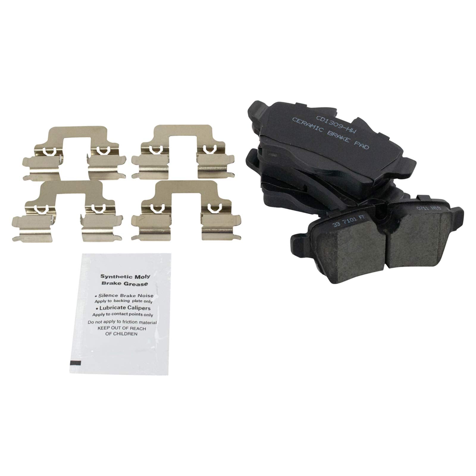 Trq Rear Brake Pads Ceramic Compatible With 2007-2018 Mini Cooper