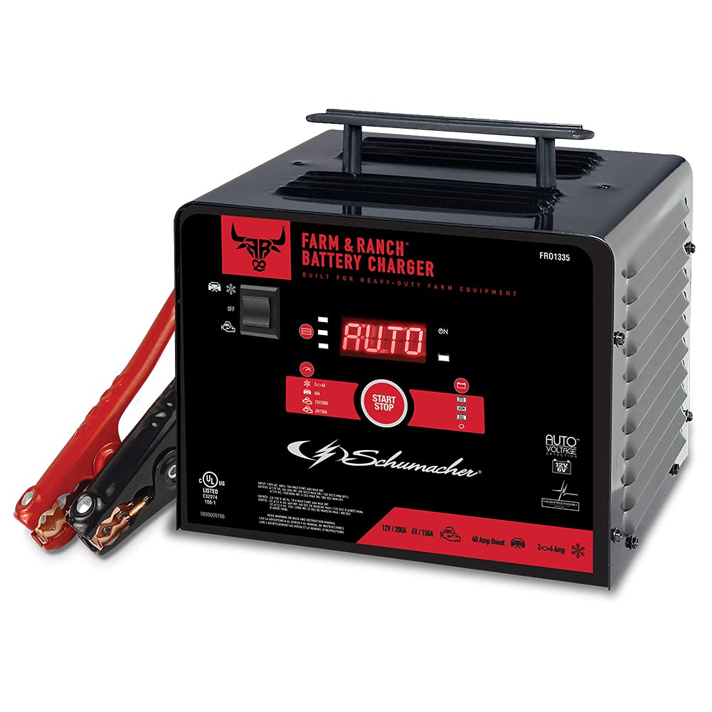 Schumacher Battery Charger, Engine Starter, Boost Maintainer, And Auto Desulfator - 150/200 Amp, 40 Amp Boost, 6V/12V - For Cars, Trucks, Suvs, Rvs, And Farm Equipment