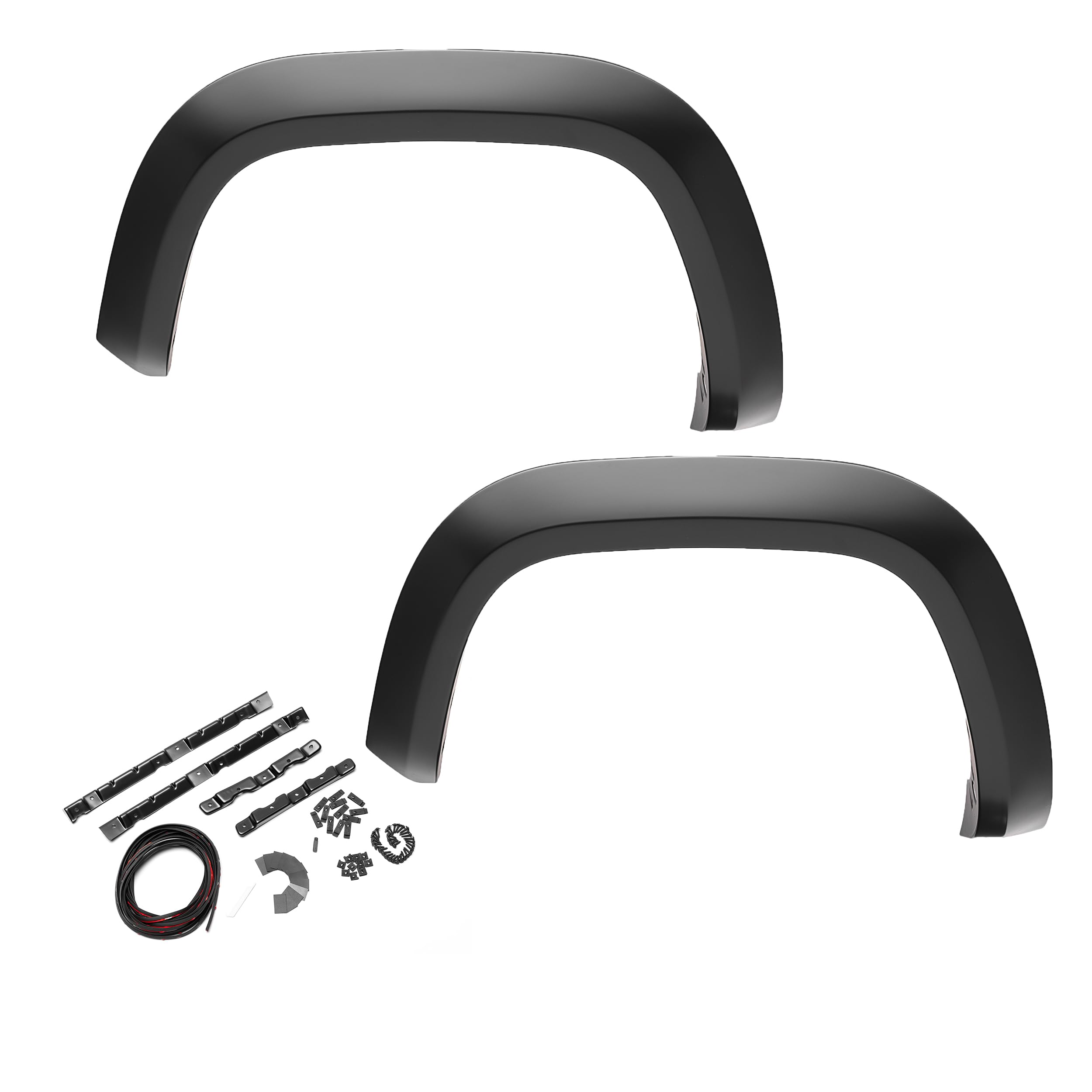 Bushwacker Extend-A-Fender Extended Front Fender Flares | 2-Piece Set, Black, Smooth Finish | 41023-11 | Fits 1994-2003 Chevrole