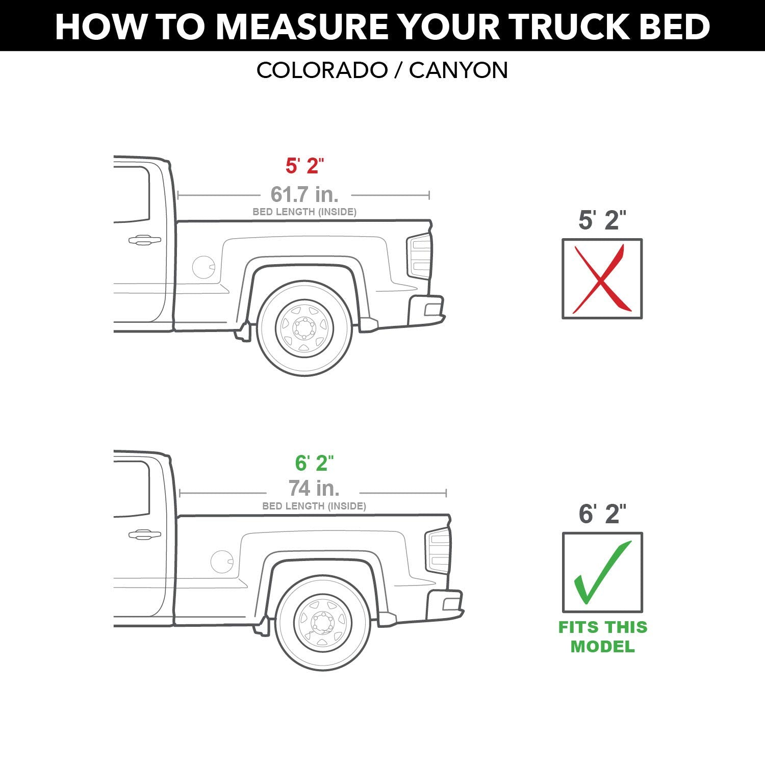 Realtruck Bak Bakflip G2 Hard Folding Truck Bed Tonneau Cover | 226125 | Fits 2015 - 2022 Chevy/Gmc Colorado/Canyon 6' 2'' Bed (