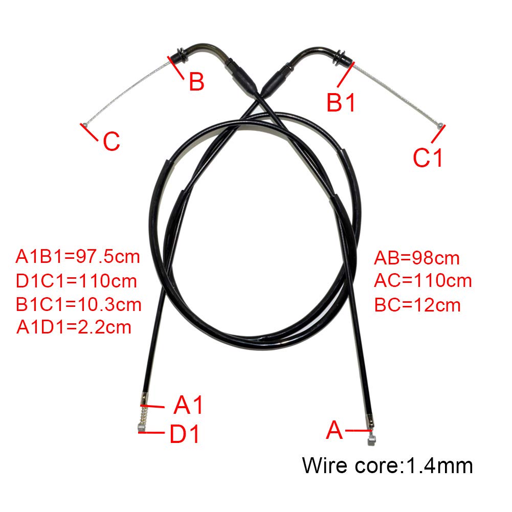 Ahl Throttle Cable Wire For Sportster Xl883 Xl 883 Xl1200 Xl 1200 2002 2003 2004 2005 2006 2007 2008 2009 2010 2011 2012 2013 20