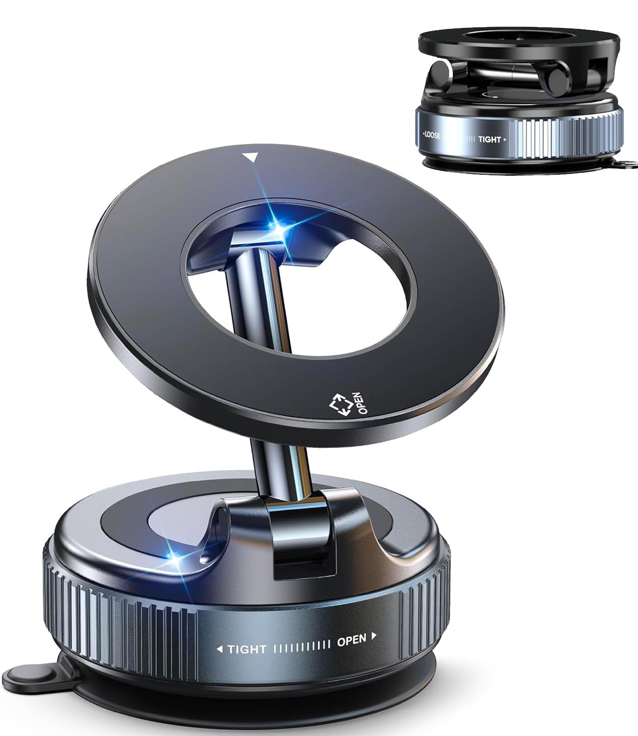 Velthorix 2026 Upgraded Vacuum Magnetic Car Phone Holder 360 Reinforced 98LBS Ultra Suction Cup Phone Mount for MagSafe Cell Pho