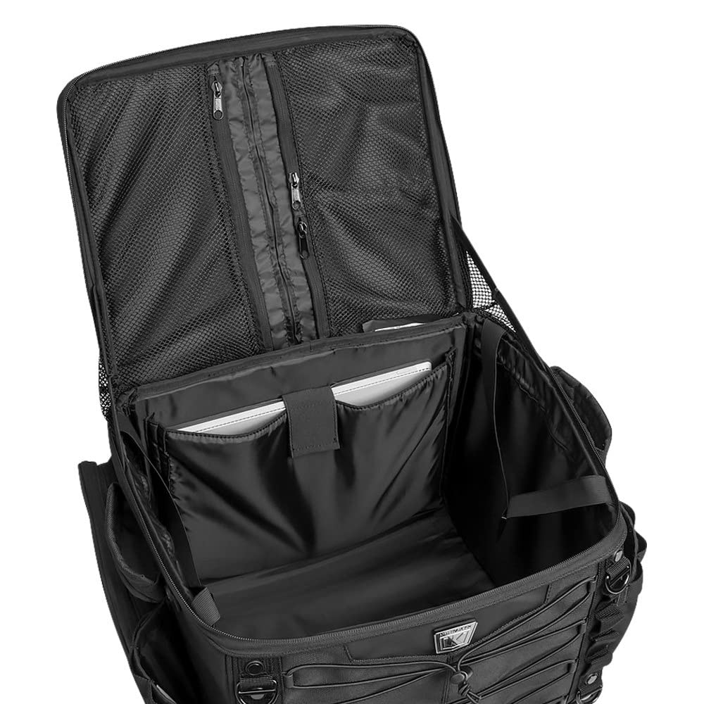 Kuryakyn 5285 Momentum Vagabond Motorcycle Travel Luggage: Weather Resistant Seat/Trunk/Rack Bag With Sissy Bar Straps, Black
