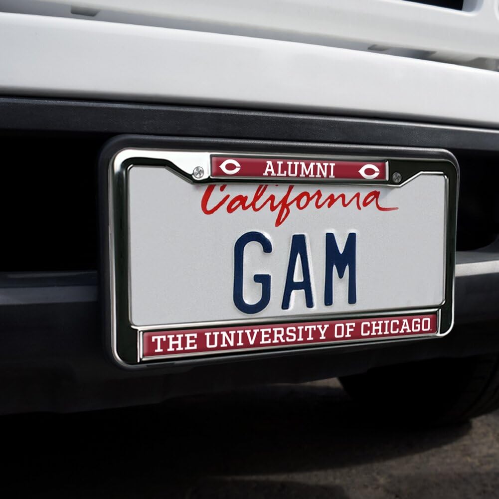 University of Chicago Alumni Full Size Standard License Plate Metal Frame