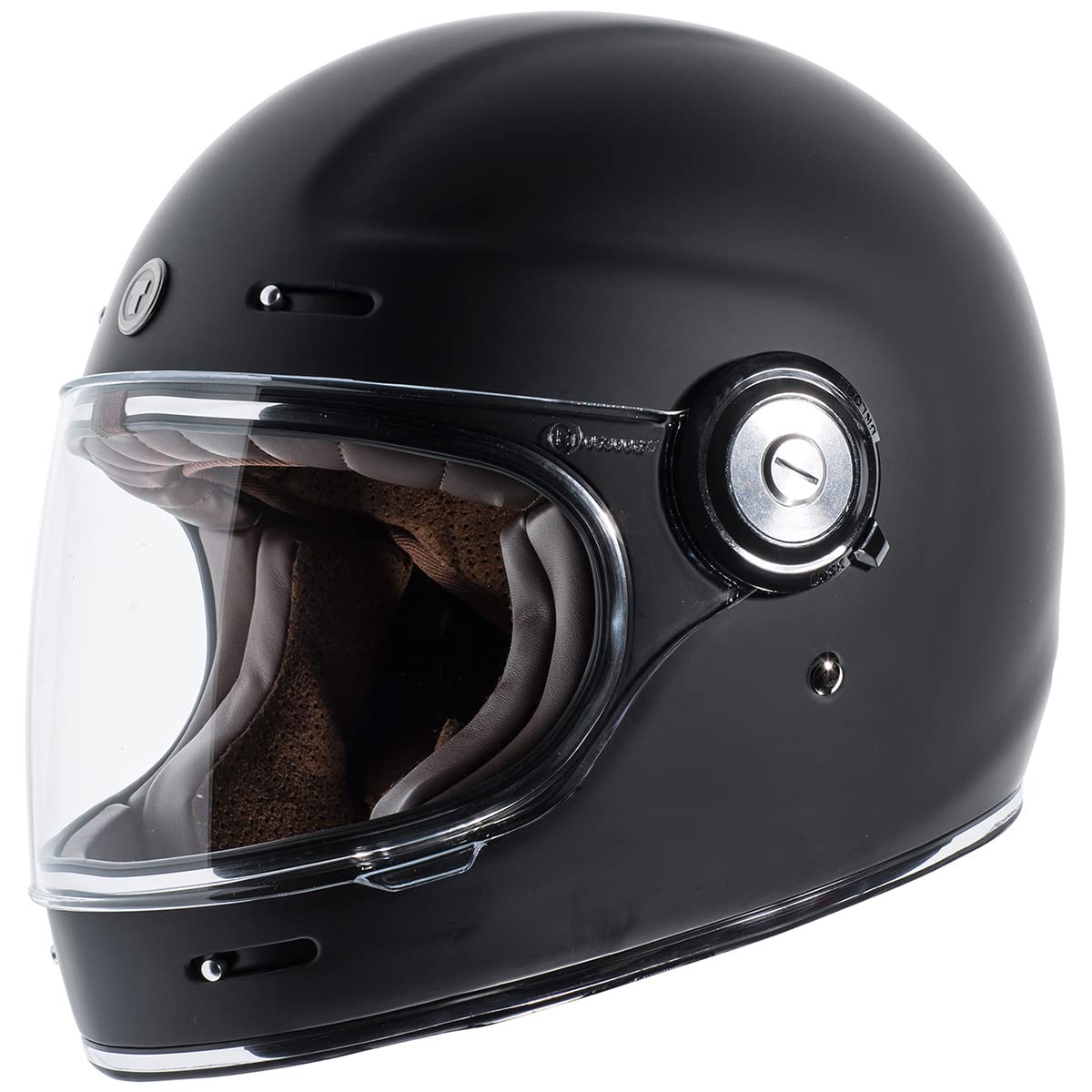 Torc T1 Unisex-Adult Retro Full-Face-Helmet-Style Motorcycle (Matte Black, X-Large)