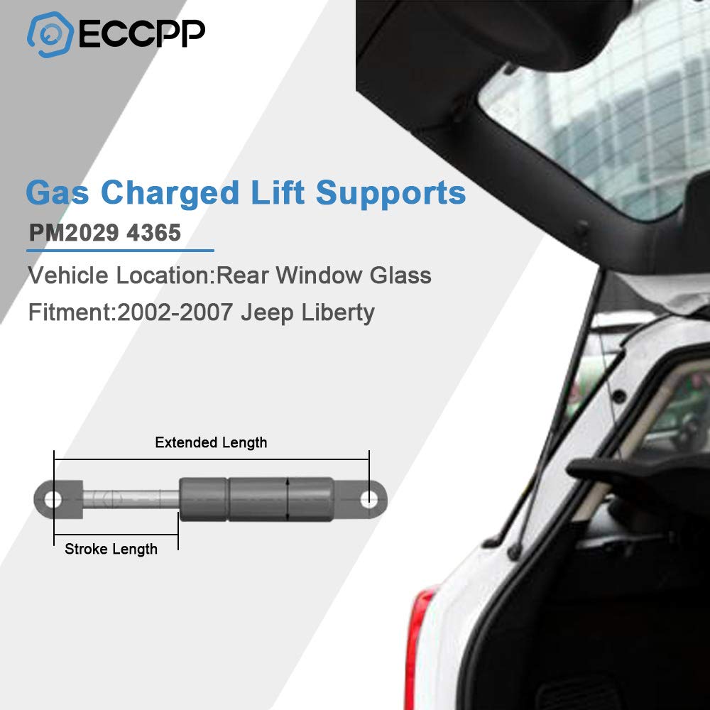 Eccpp 2Pcs Rear Window Lift Supports Struts Shocks Gas Springs Props For Jeep Liberty 2002-2007 Pm2029 4365