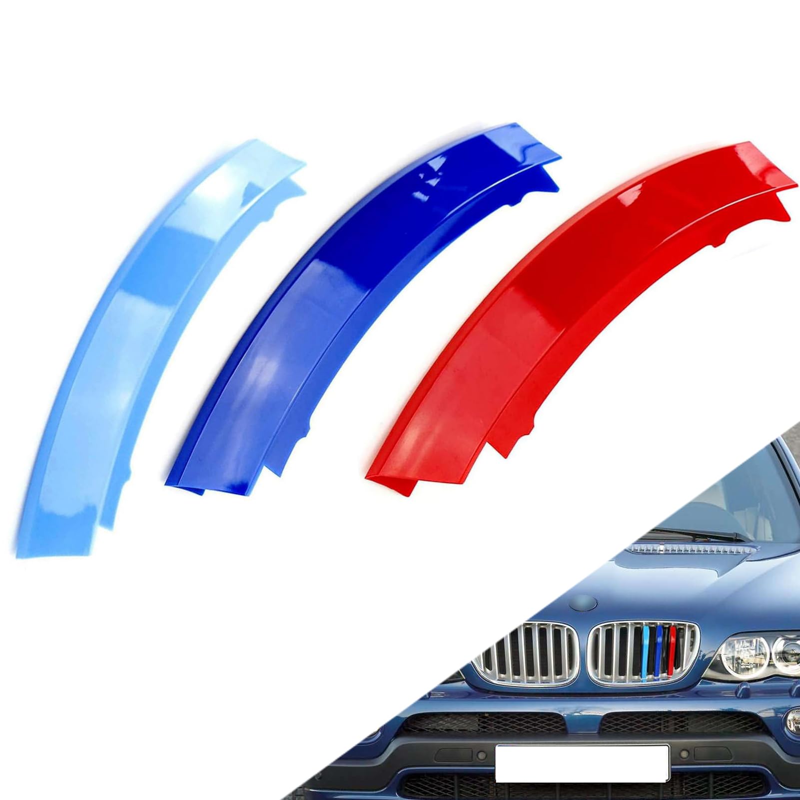 RPERZ grille color stripes Compatible bmw accssories 2004-2006 BMW E53 X5 accessories grille insert accessories 7-Beam