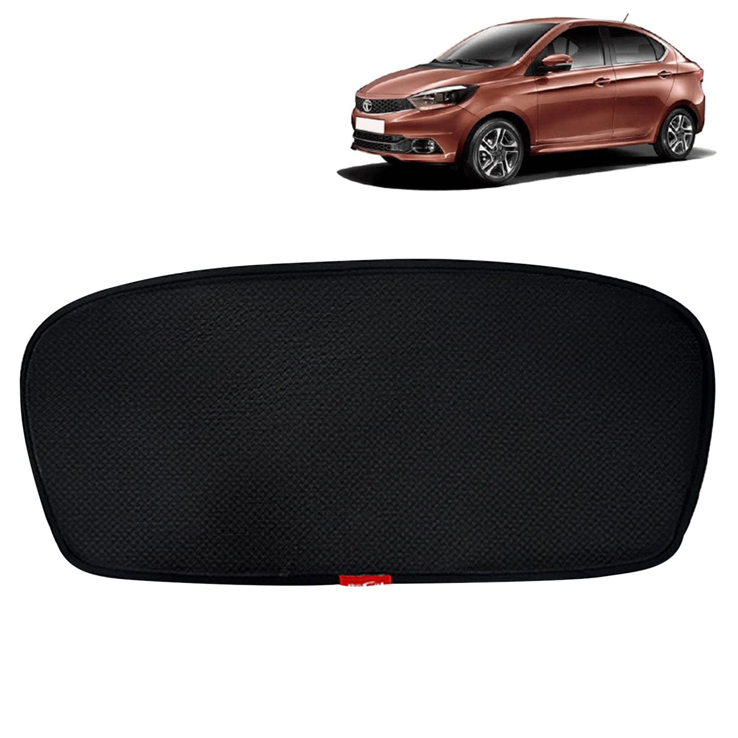 Kingsway Cotton Mesh Tigor Car Sun Shade Rear Windshield Non Magnetic Fix Type Curtain for 2017 Onwards Model, Compatible with T