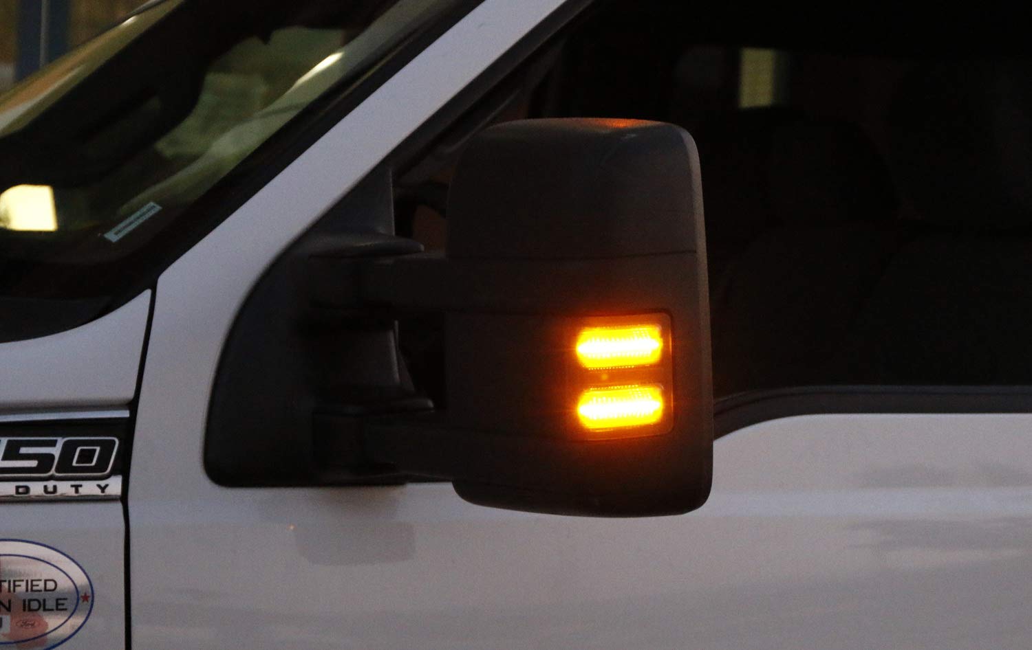 Ijdmtoy Clear Lens Switchback Led Side Mirror Marker Lamps Compatible With 2008-16 Ford F250 F350 F450 Super Duty, (2) Clear Len