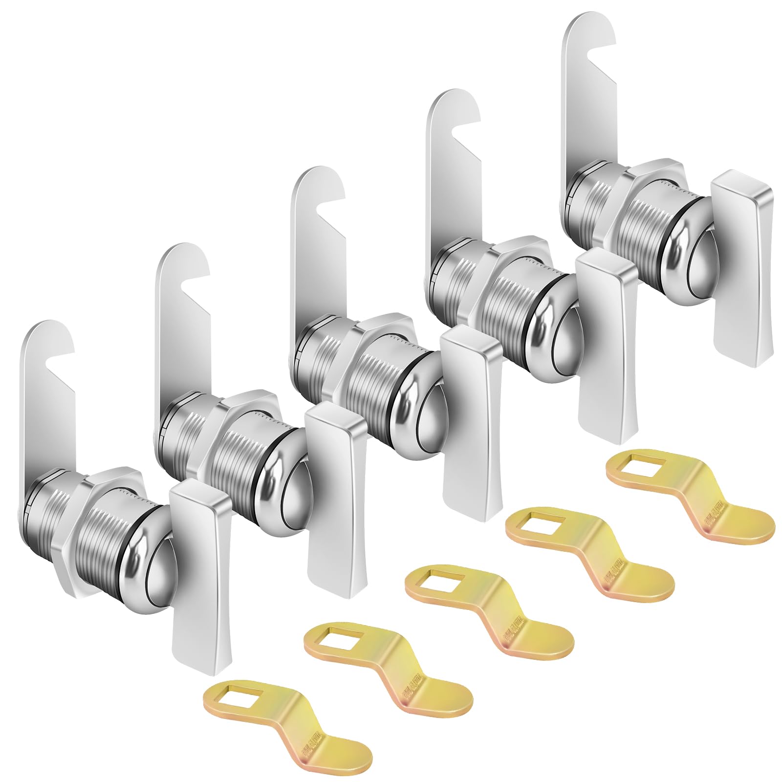 Sartatue Cabinet Cam Locks 1-1/8    Thumb Operated, 5Pcs Rv Locks For Storage Door, Compartment Door, Keyless Non-Locking Replac