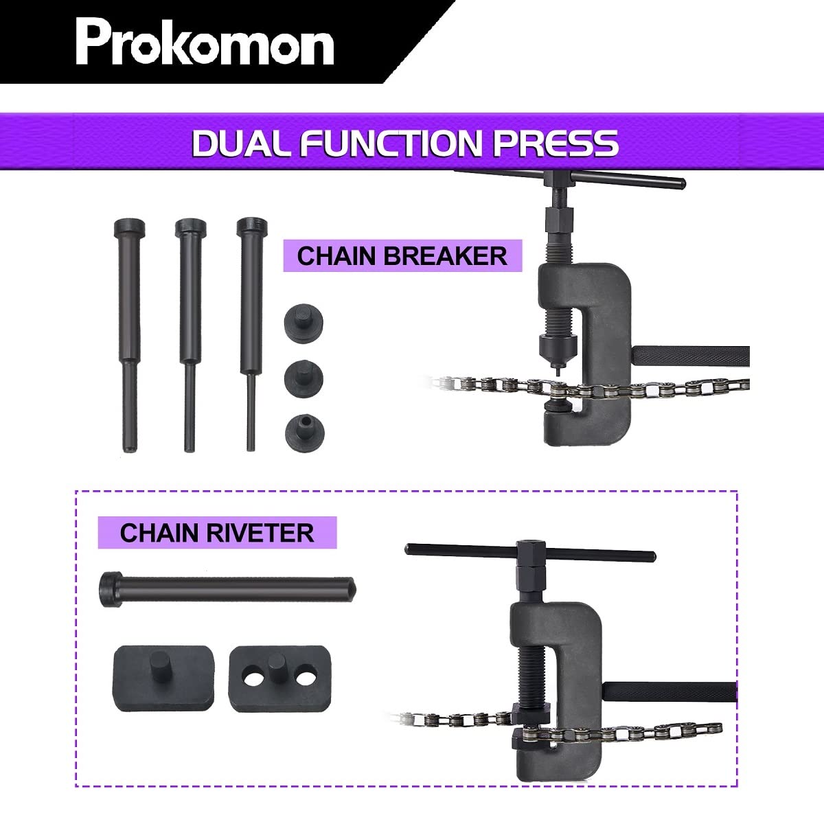 13PC Chain Cutter Rivet Tool Set Riveting Breaker ATV Bike Motorcycle Cam Drive PT1082