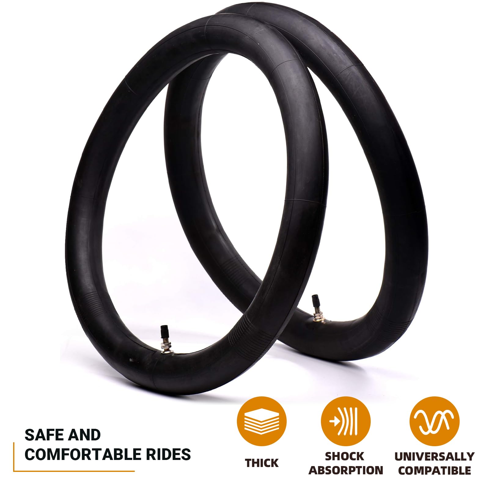 (2-Pack) 2.50/2.75-17   (70/100-17)Motorcycle Inner Tubes - Compatible With Honda, Coolster, Taotao, 110Cc, 125Cc, And 140Cc, Di