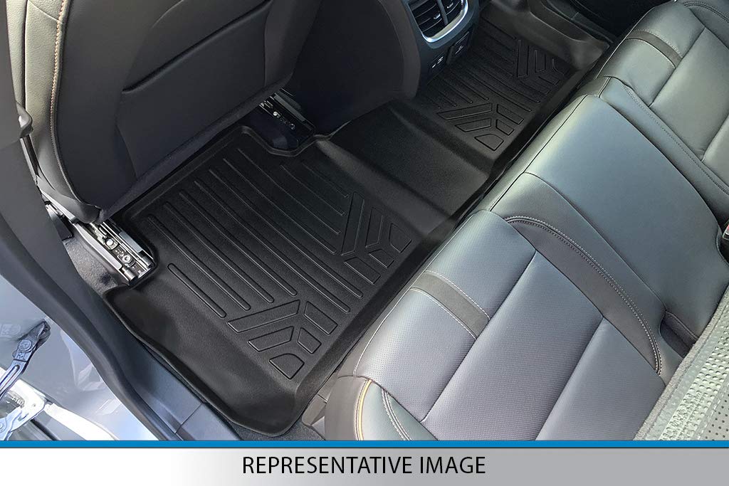 Smartliner Custom Fit Floor Mats 2 Row Liner Set Black Compatible With Crew Cab 2014-2018 Silverado/Sierra 1500-2015-2019 2500/3