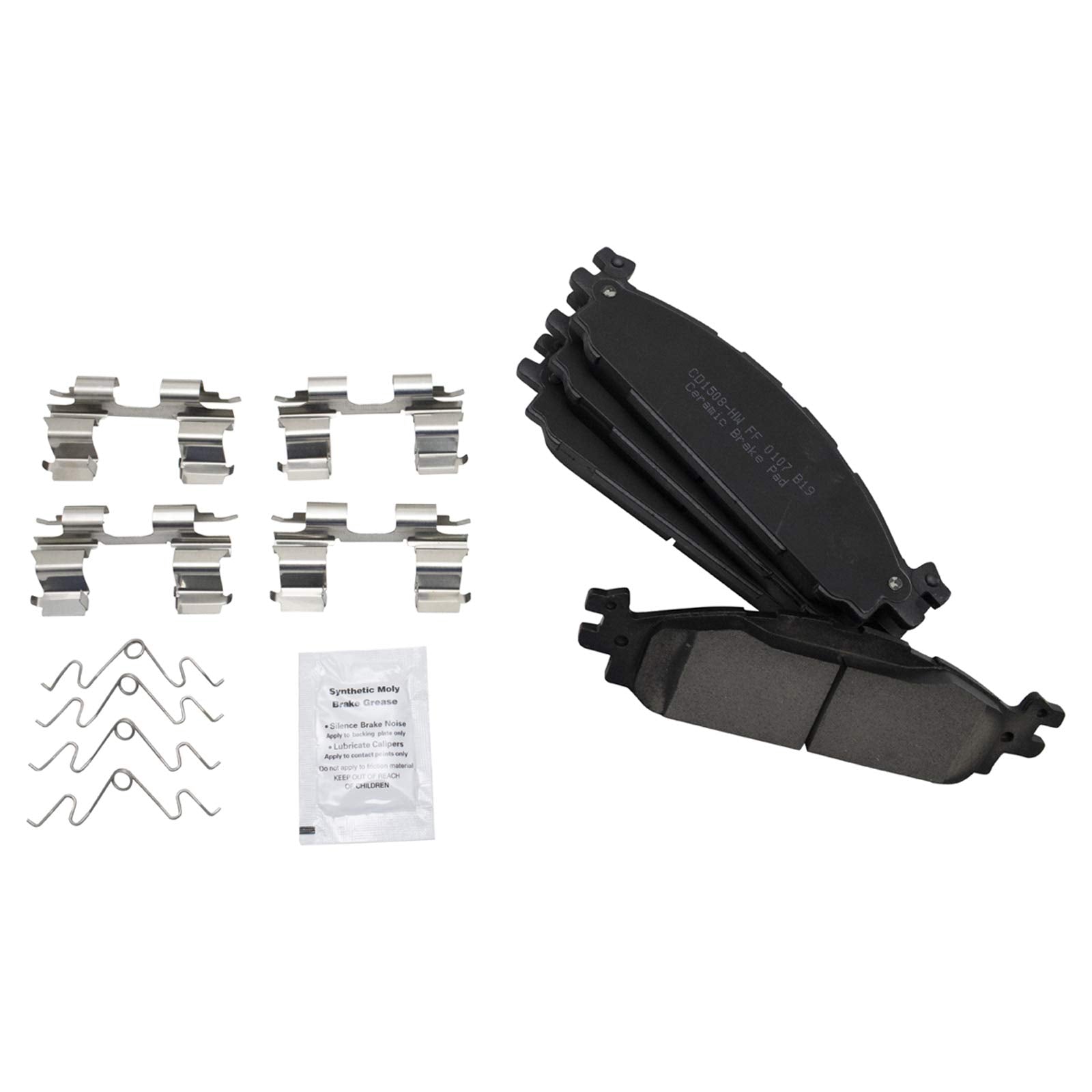 Trq Front Brake Pad & Rotor Kit Brake Pads Brake Rotor Ceramic Compatible With 2011-2019 Ford Explorer 2009-2019 Flex 2010-2019