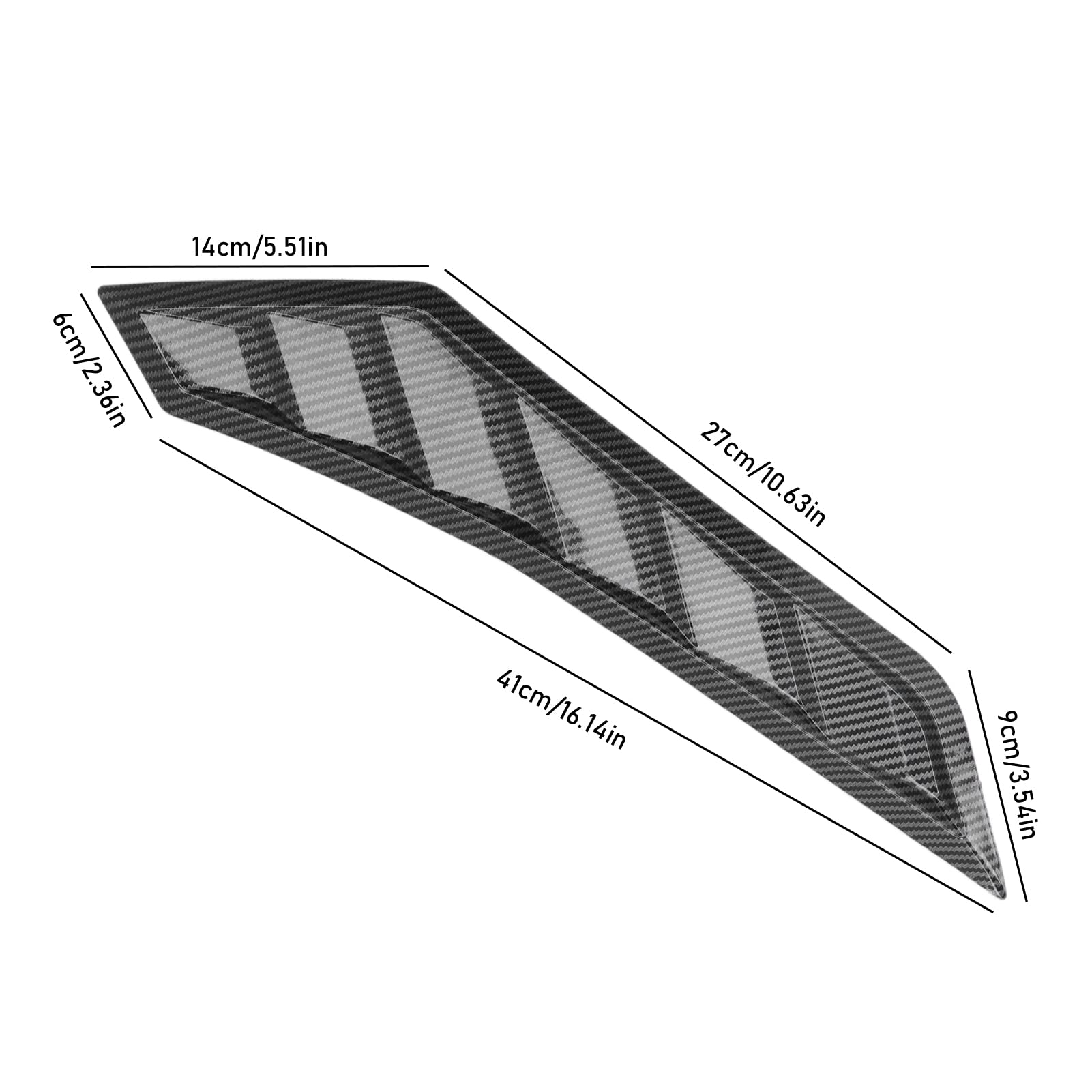 Fydun Hood Vents Bonnet Cover 2 Pcs Carbon Fiber Rubber Front Bonnet Vent Universal for Car
