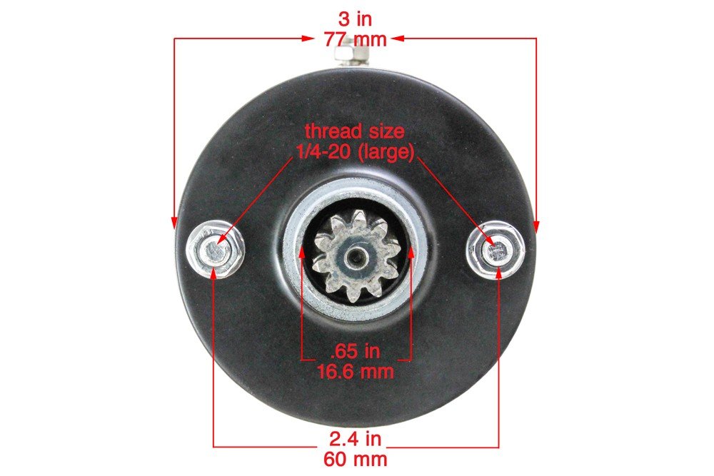 RAREELECTRICAL NEW 12 VOLT STARTER MOTOR COMPATIBLE WITH HARLEY DAVIDSON XLH XLCH SPORTSTER 1000CC 1975-1985 PRESTOLITE 3145866B