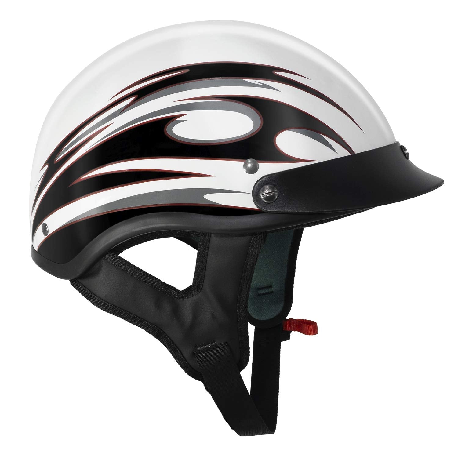 Vcan Cruiser Flat White Motorcycle Half Helmet (Blade, X-Small)