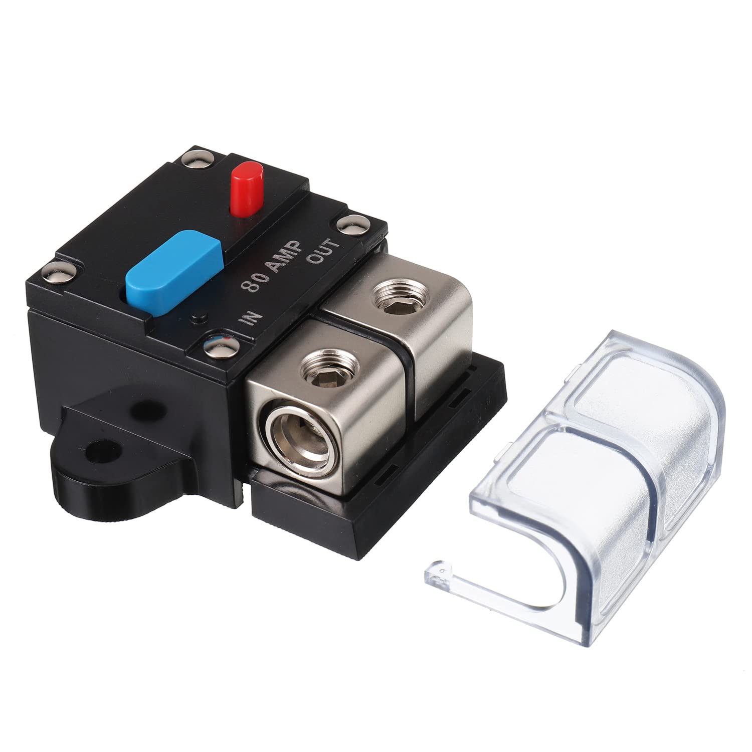 EPLZON 80A Resettable Circuit Breaker - 80 Amp Self Recovery with Manual Reset Button for Car Audio & Amps Protection