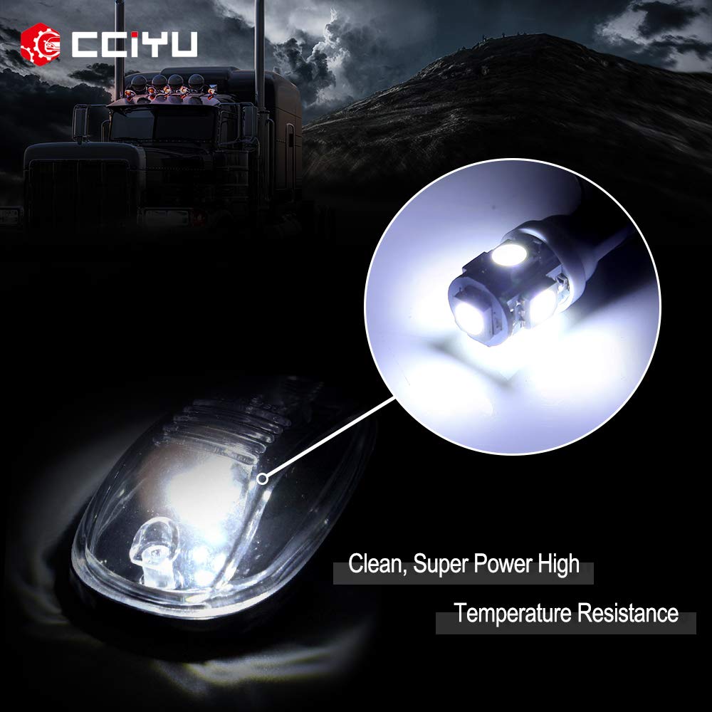 Cciyu 5 Pack Cab Roof Marker Running Light Led Replacement Fit For 2003-2017 For Dodge For Ram 1500 2500 3500 4500 5500 Cab Mark