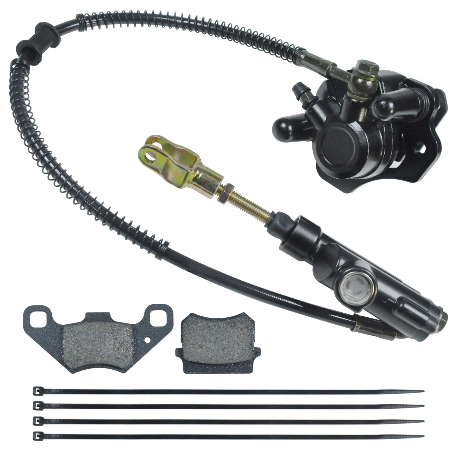 HOLATO Rear Disc Brake Master Cylinder Caliper Assembly with Brake Pads for 50cc 70cc 90cc 110cc 125cc Tao Tao 110 Coolster 3050