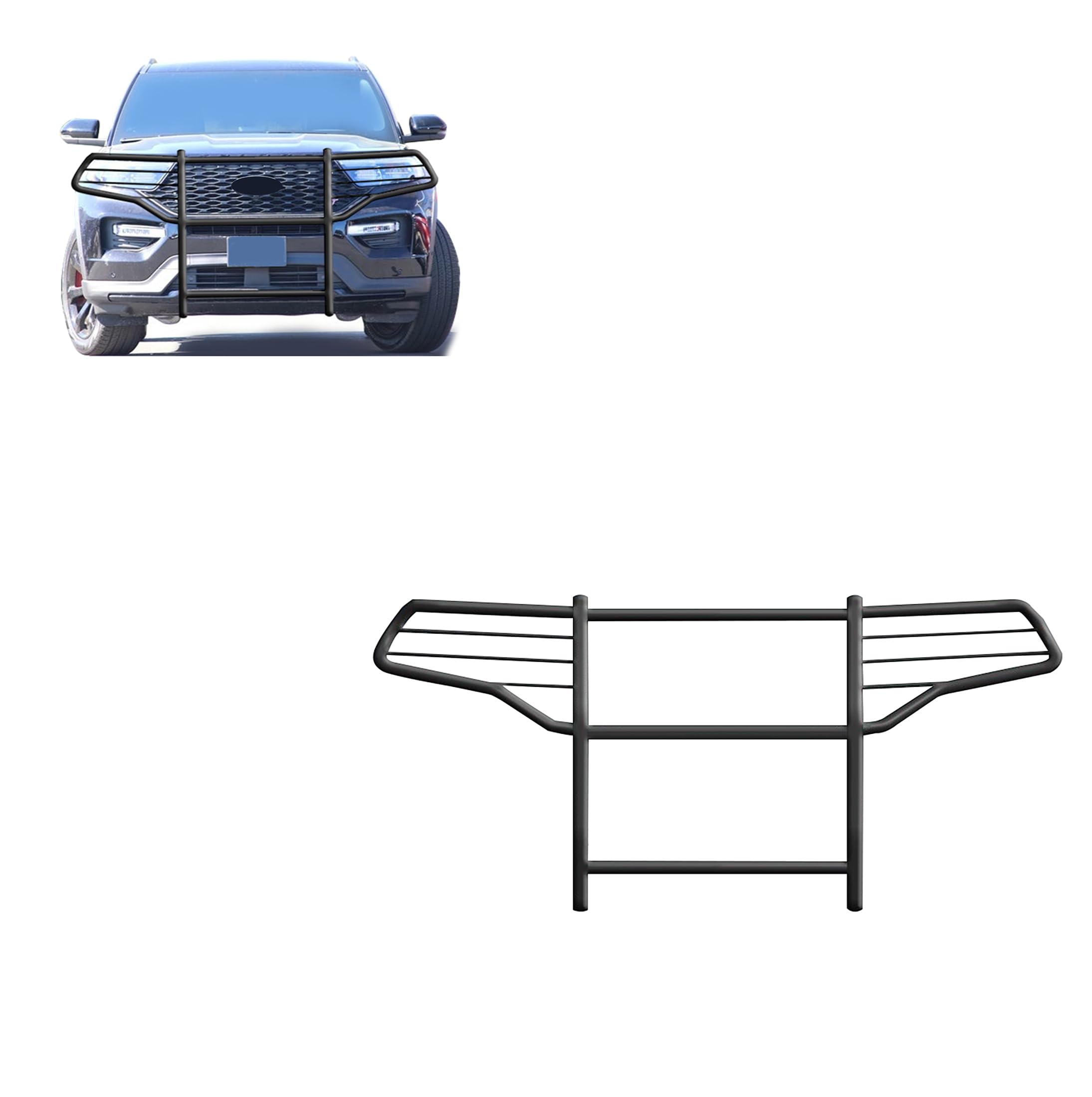 Black Horse Off Road Modular Bumper Guard Brush for 2020-2024 Ford Explorer, Extra Large, Black, Alloy Steel, Model 17FJ31MA
