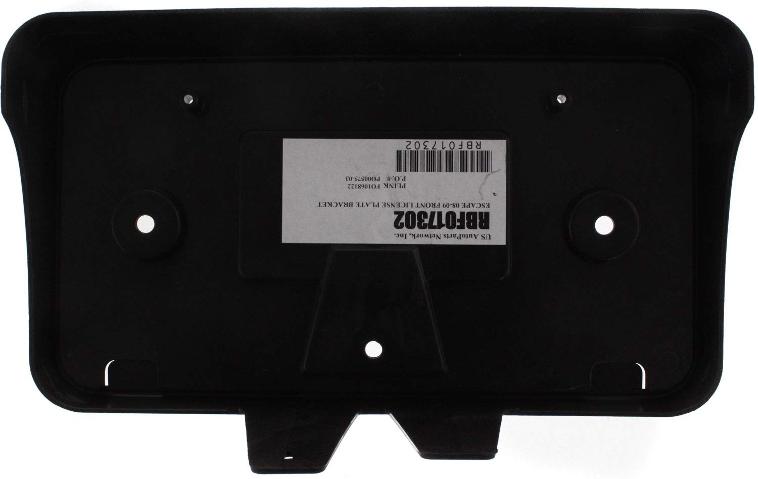Evan Fischer Front License Plate Bracket Compatible With 2008-2012 Ford Escape, Hybrid Limited Models, Fo1068122