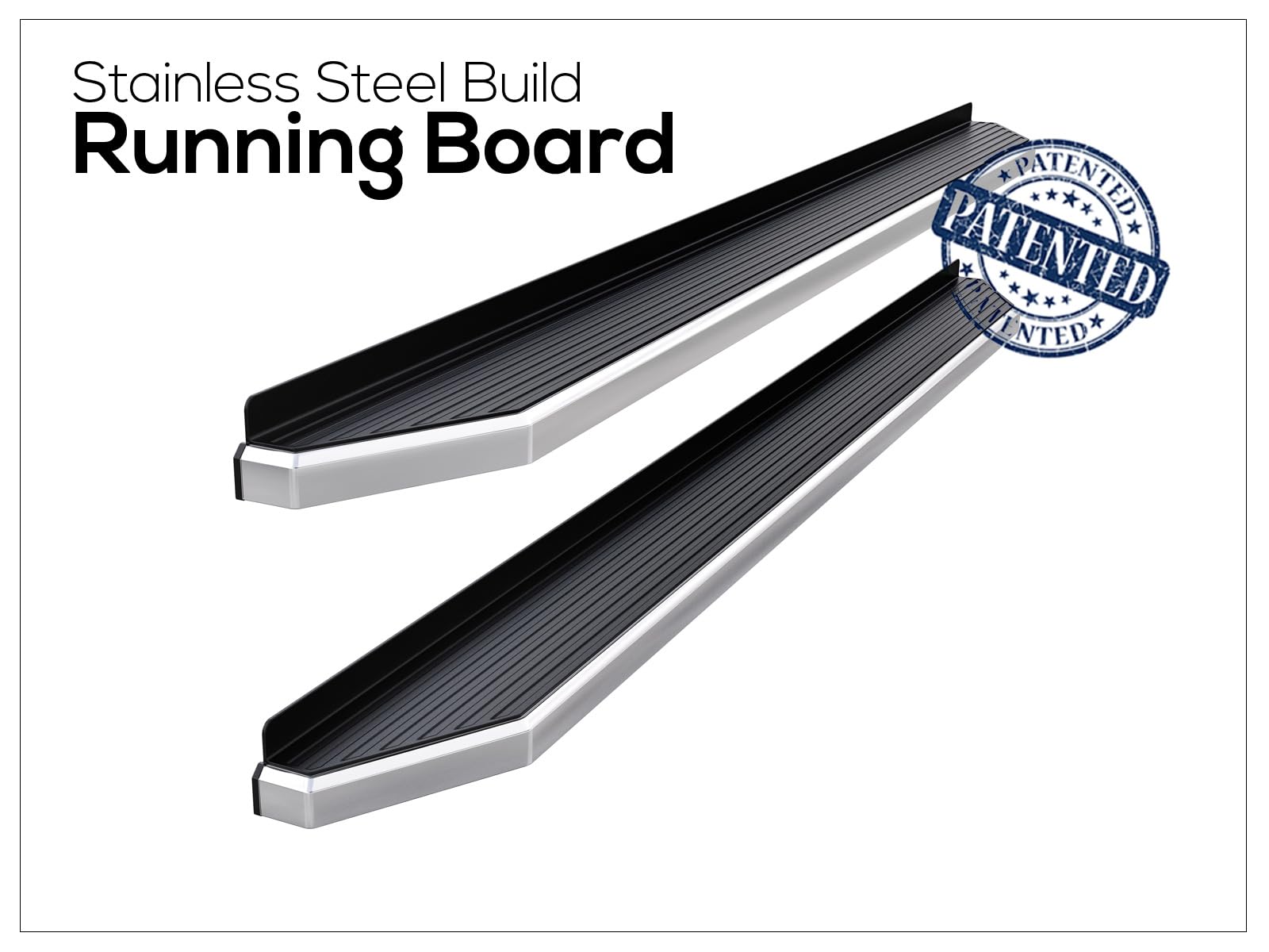 Aps 6In 304 Stainless Steel (Polished Flat Style) Running Boards Side Bars Side Steps Compatible With Ram 1500 2019-2025 Crew Ca
