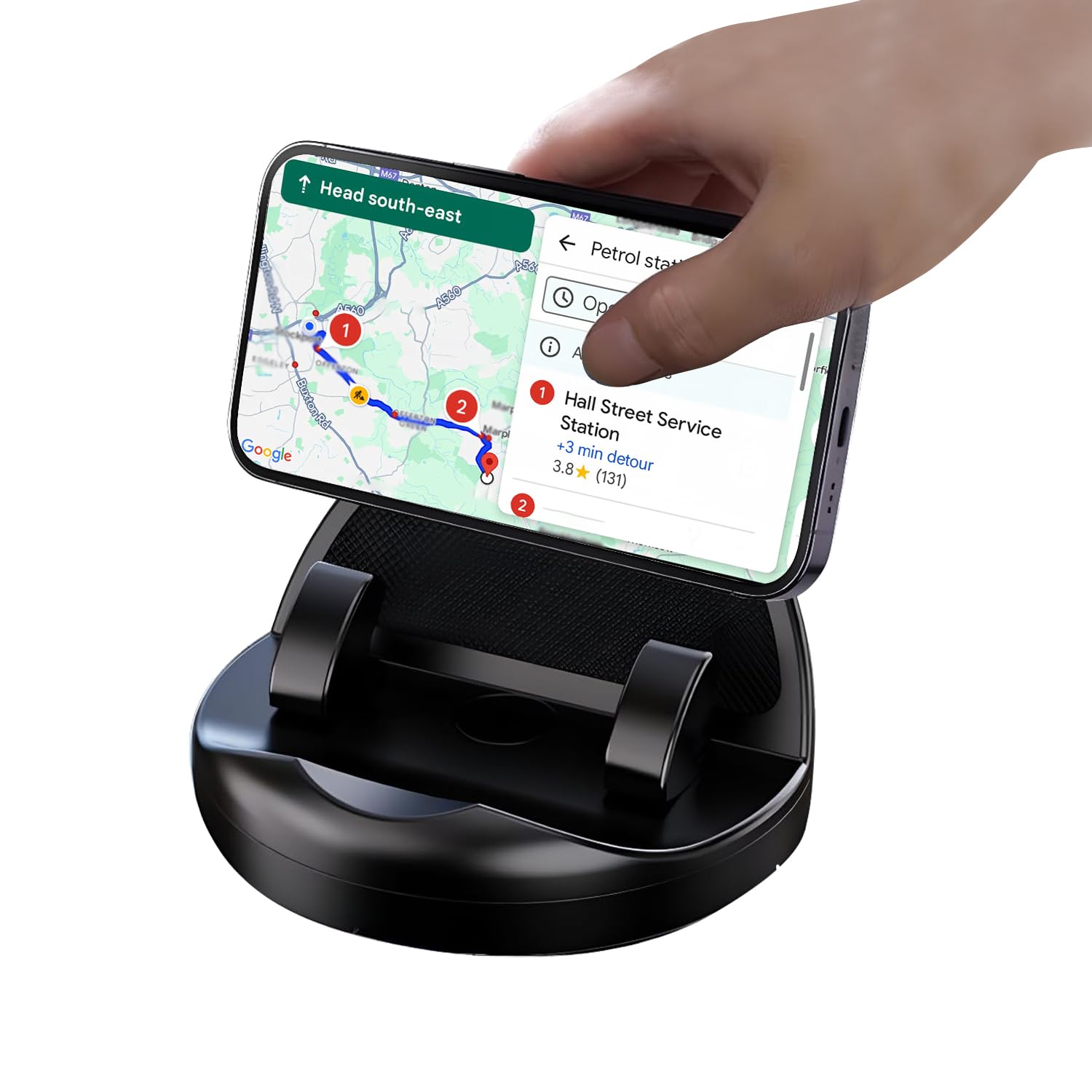 Humble Universal 360 Rotatable Dashboard Phone Holder with Parking Sign Numbers Sticker  AntiSlip Silicone Mount for Car, Offi