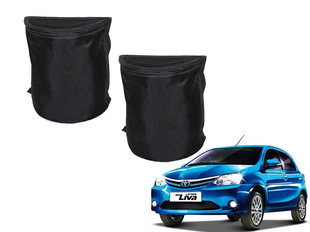 Kozdiko Semi Cylindrical Car Dustbin Set of 2 Pcs for Toyota Etios Liva