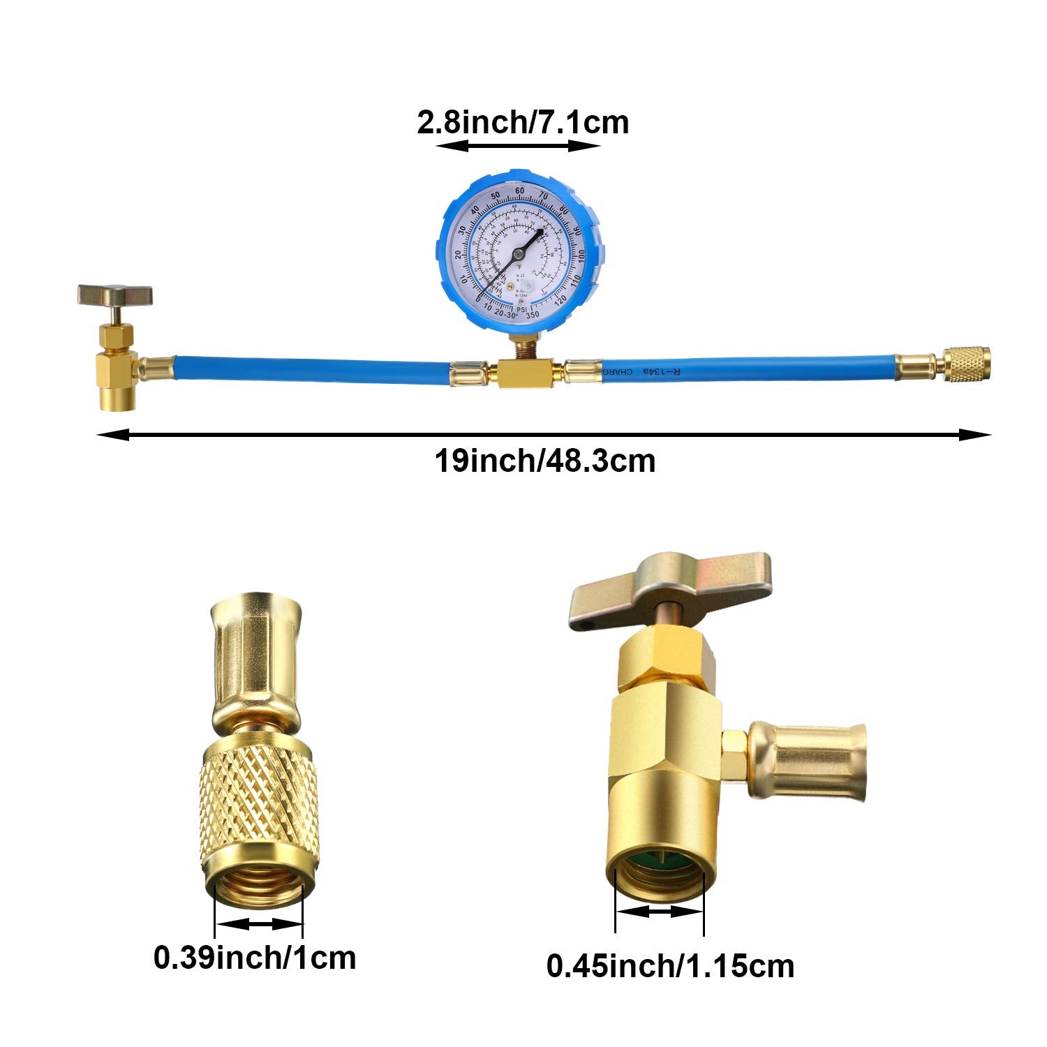 2 Pack Bpv31 Piercing Tap Valve Kits Compatible With 1/4, 5/16, 3/8 Inch Outer Diameter Pipes And R134A Air Conditioning Refrige